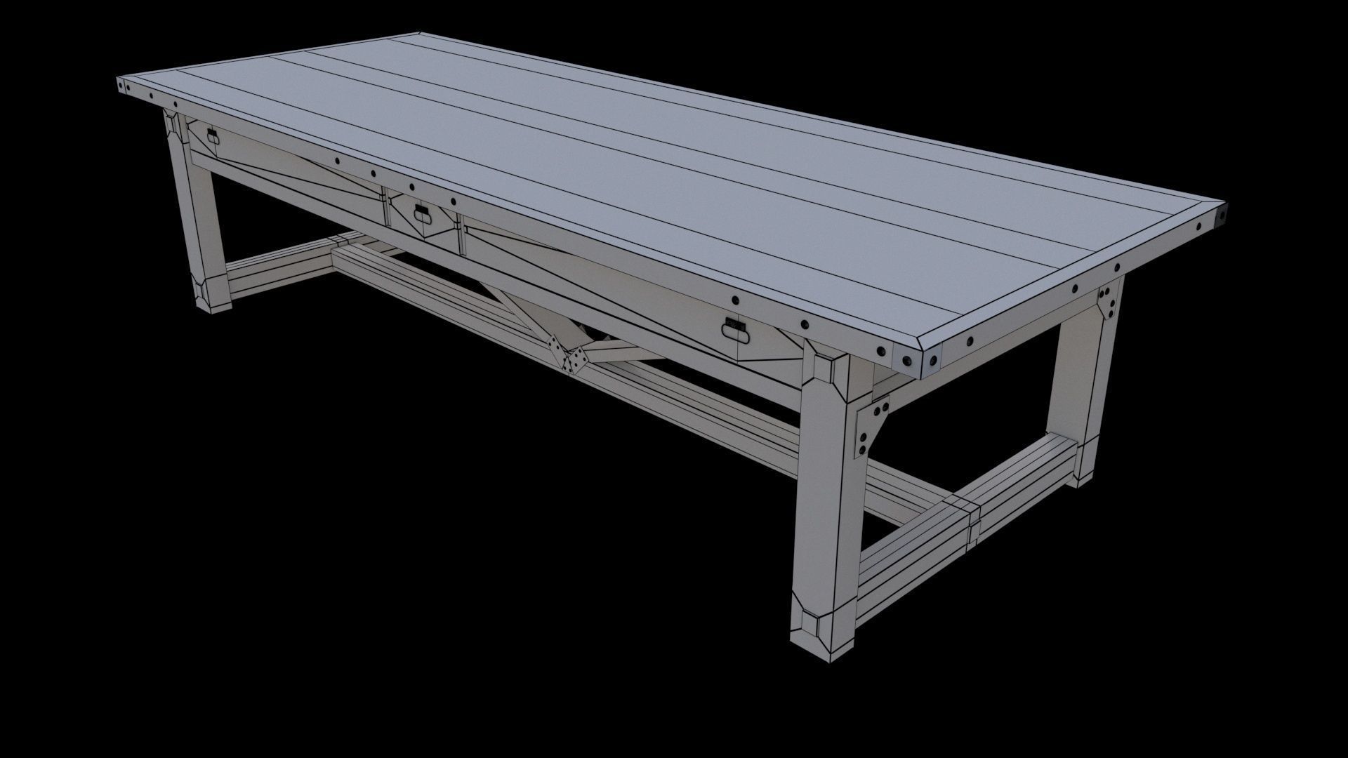 Tablewood 3D model_5