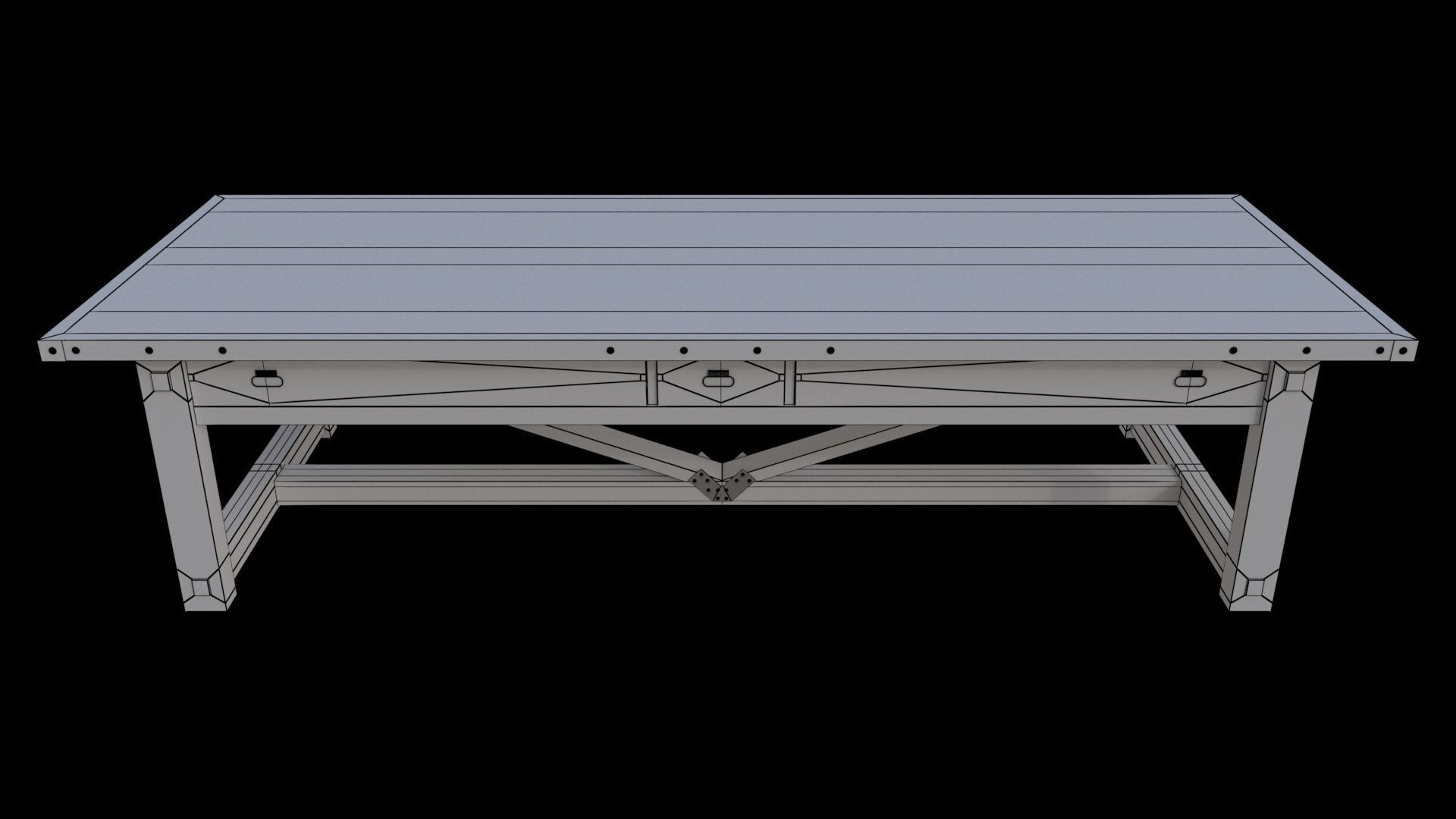 Tablewood 3D model_7