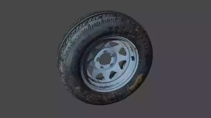 Old Tire with Rim