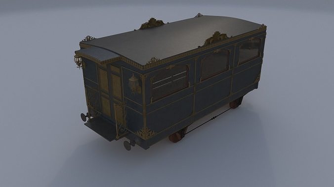 TrainwagoncoachshopB 3D model