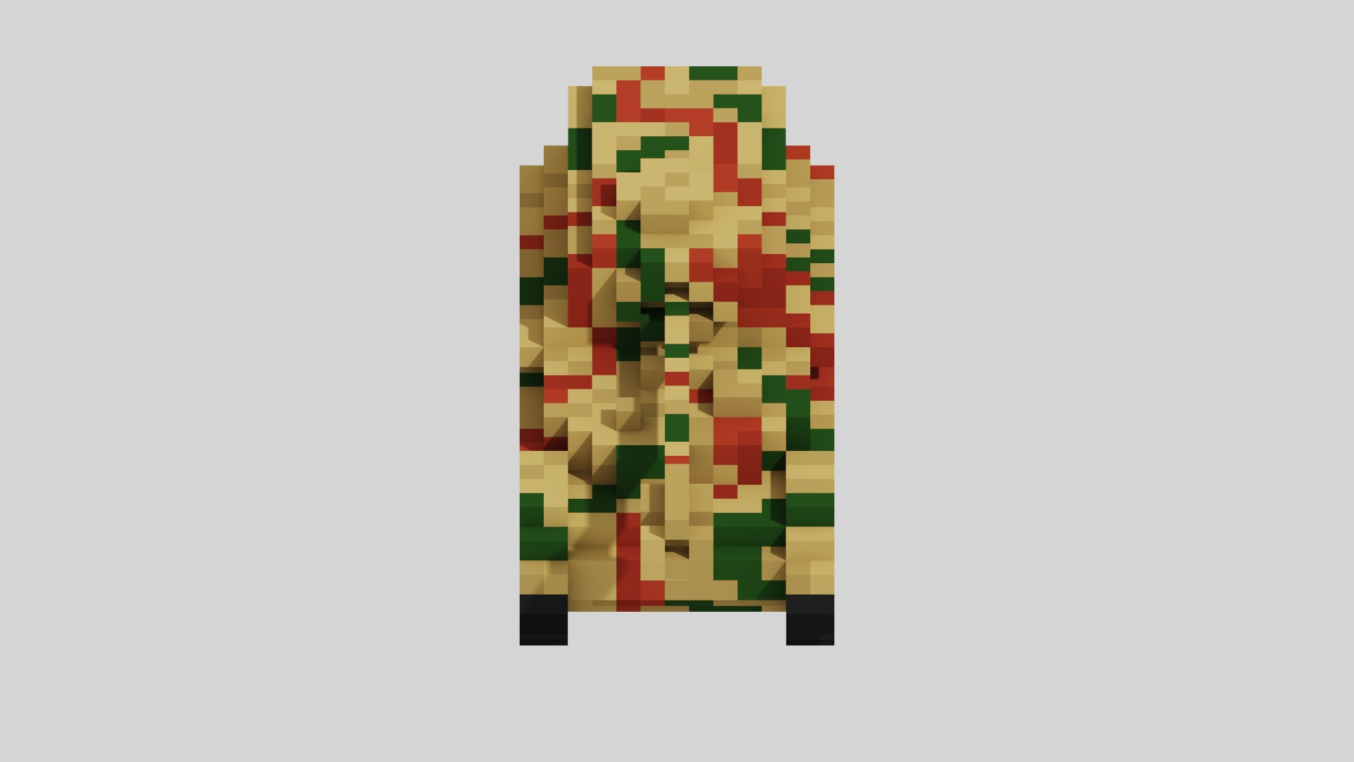 Jagdpanzer Elefant Tank Voxel Low-poly 3D model_6