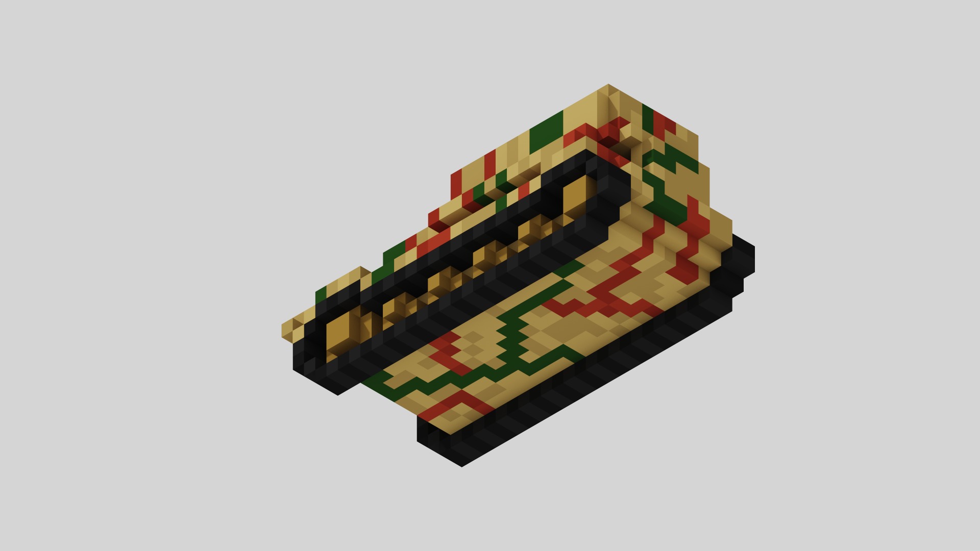 Jagdpanzer Elefant Tank Voxel Low-poly 3D model_9