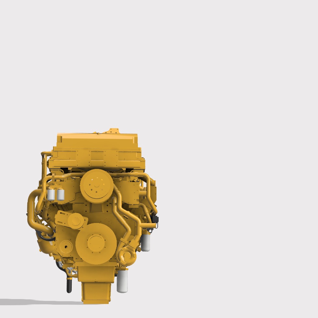 CUMMINS QSK78 MCRS DIESEL ENGINE 3D print model_9
