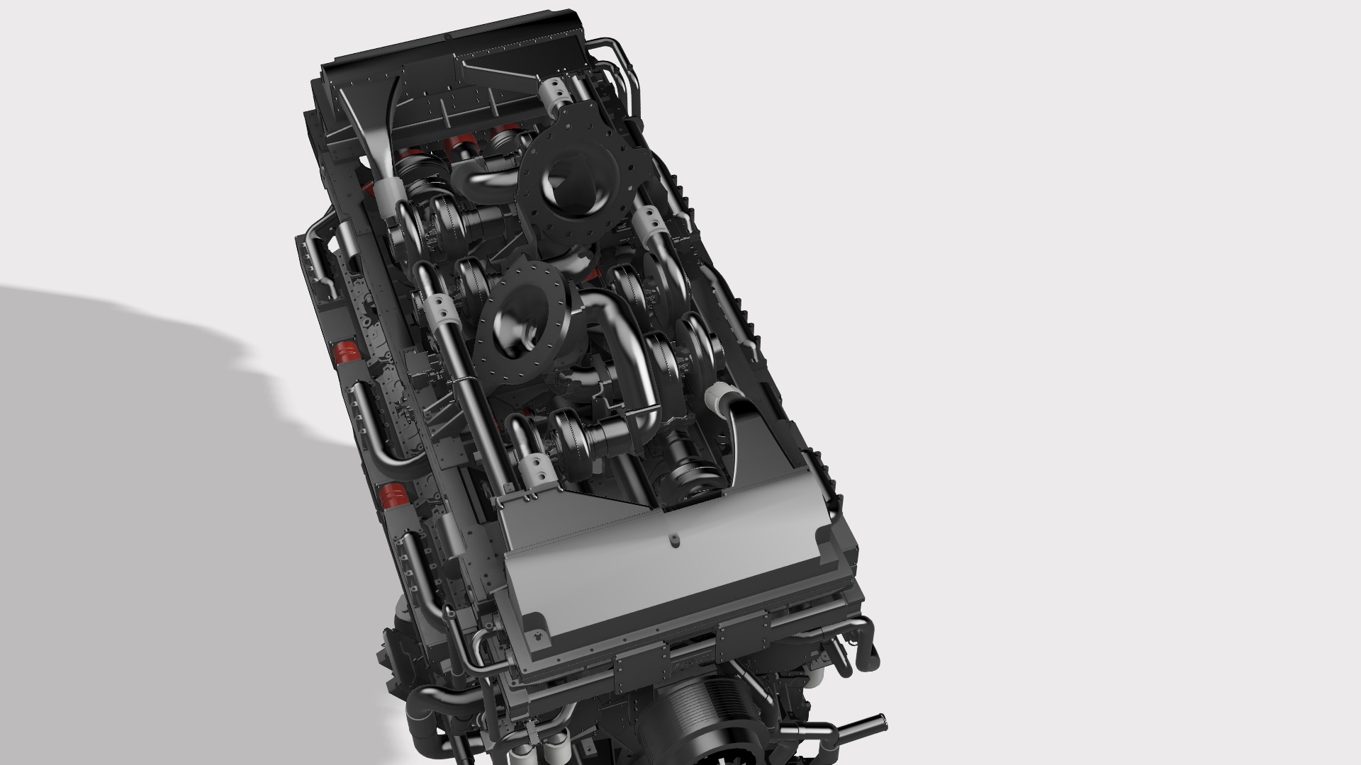 CUMMINS QSK78 MCRS DIESEL ENGINE 3D print model_14