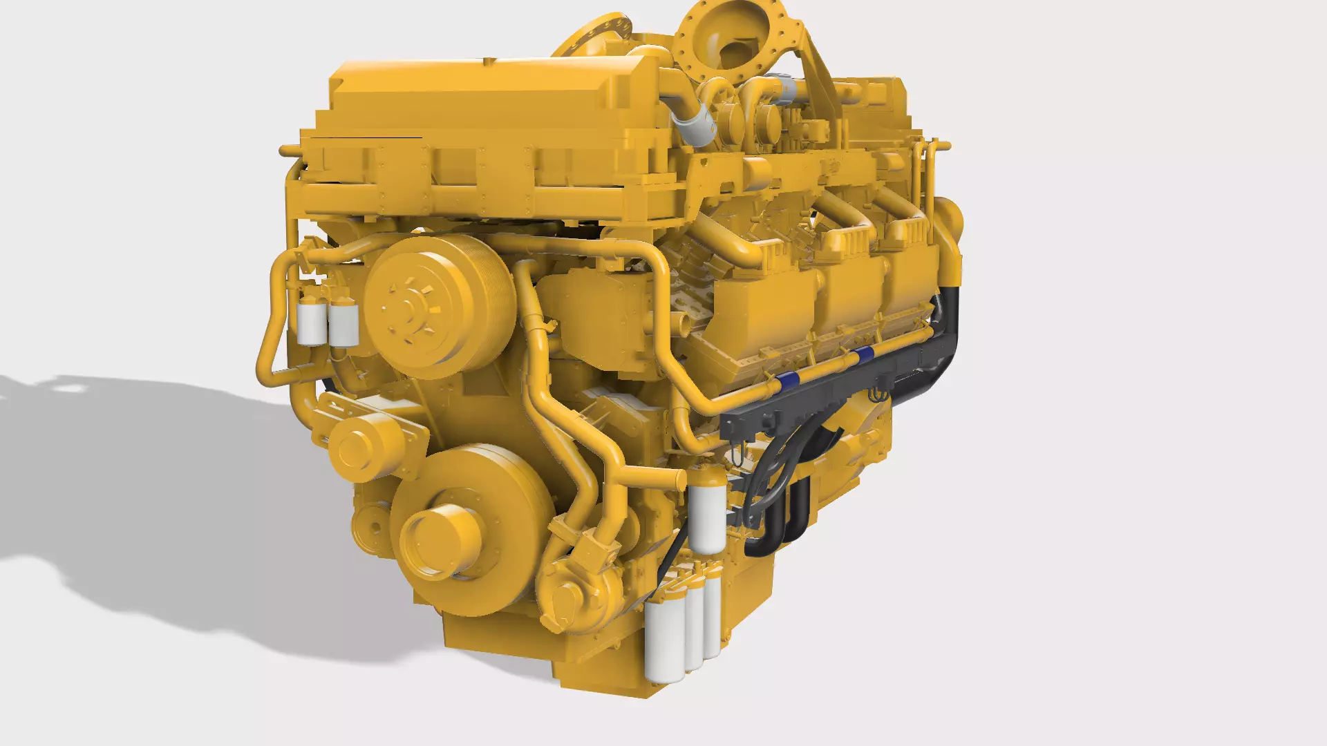 CUMMINS QSK78 MCRS DIESEL ENGINE 3D print model_0