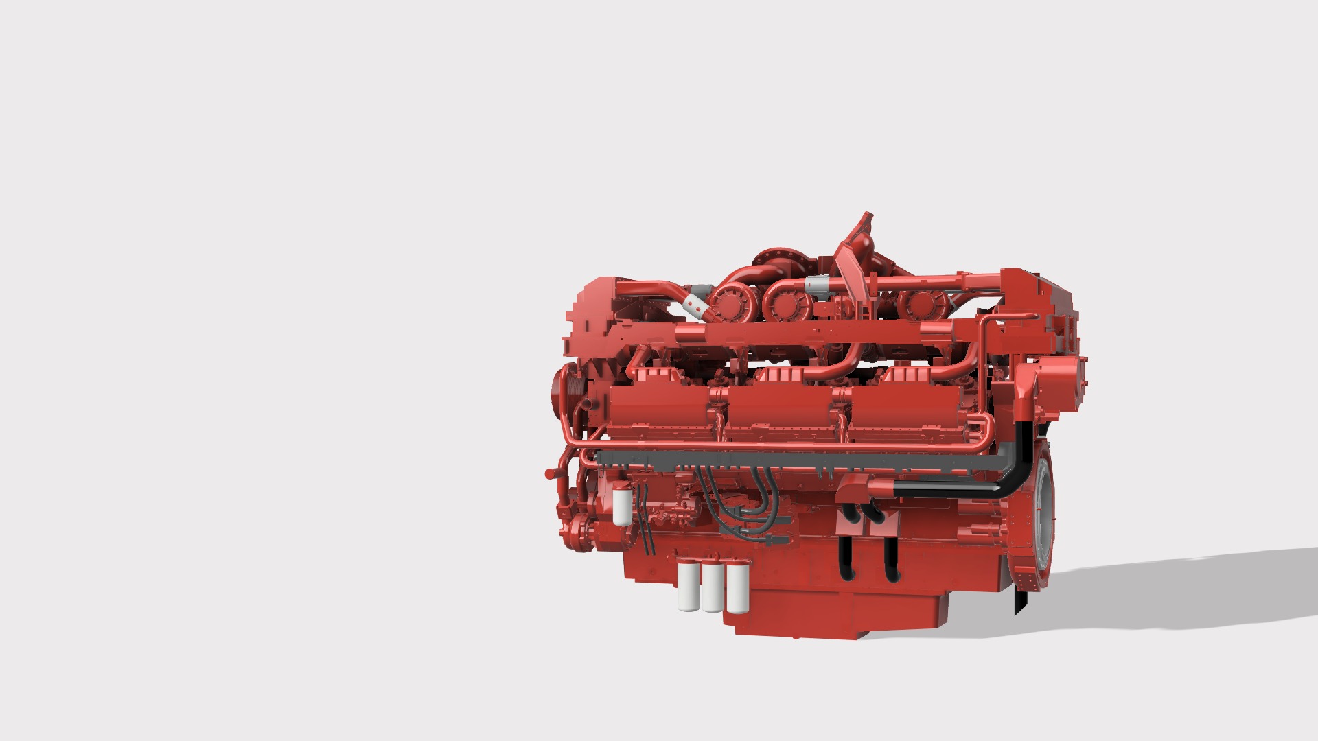 CUMMINS QSK78 MCRS DIESEL ENGINE 3D print model_13