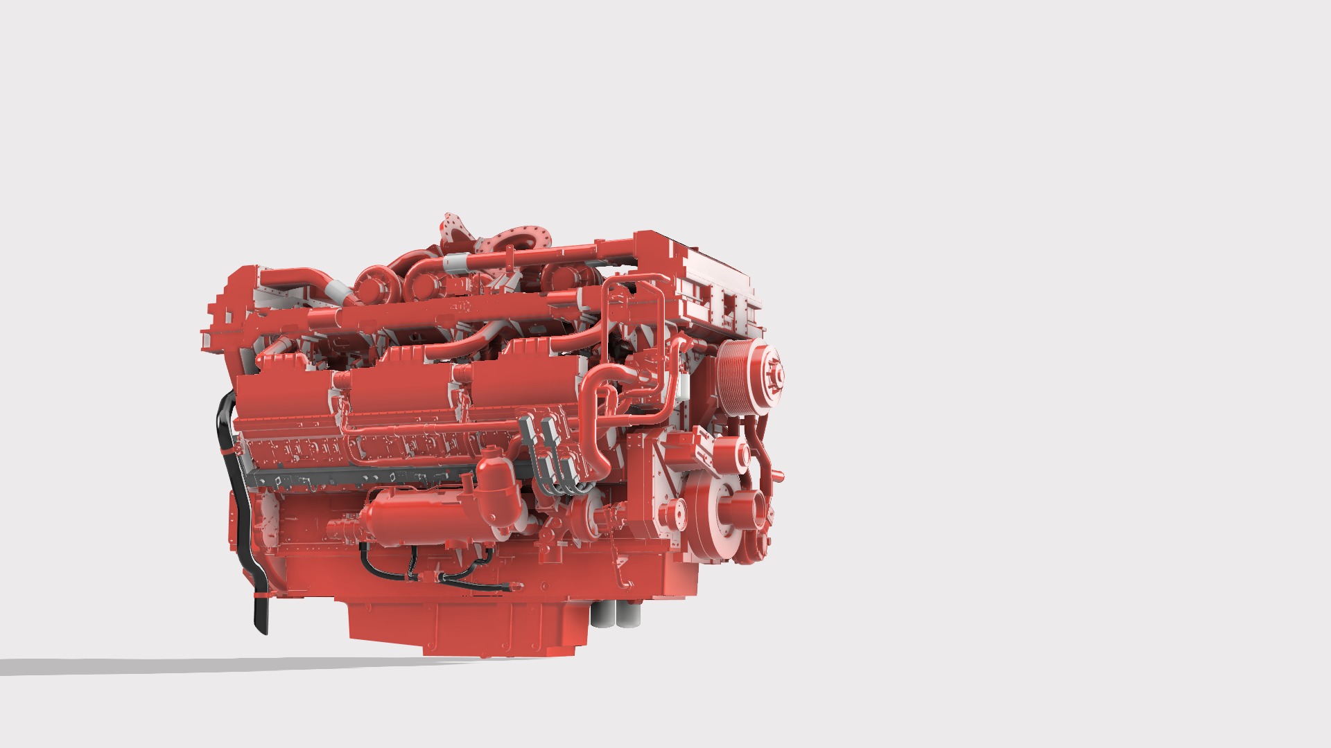 CUMMINS QSK78 MCRS DIESEL ENGINE 3D print model_16