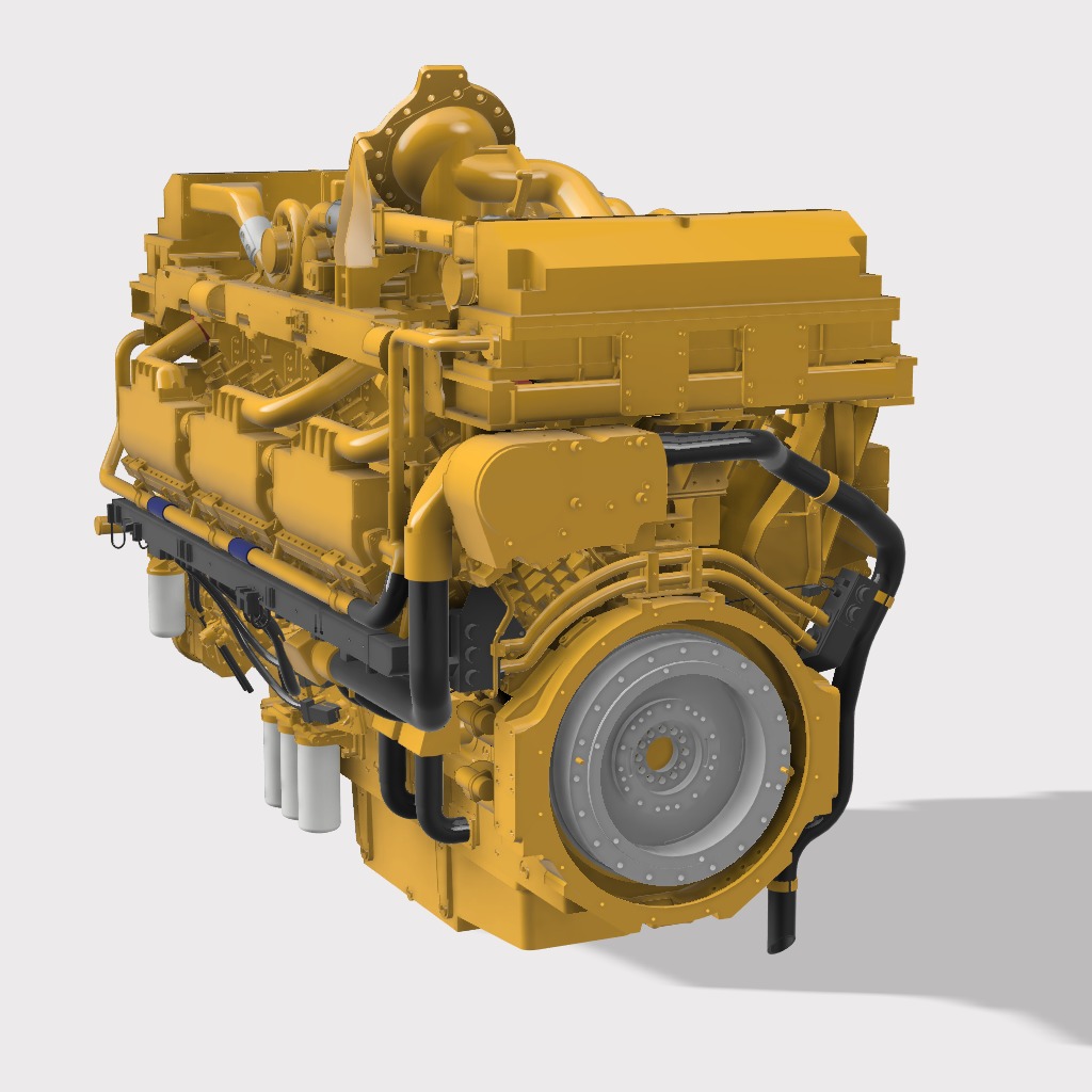 CUMMINS QSK78 MCRS DIESEL ENGINE 3D print model_3