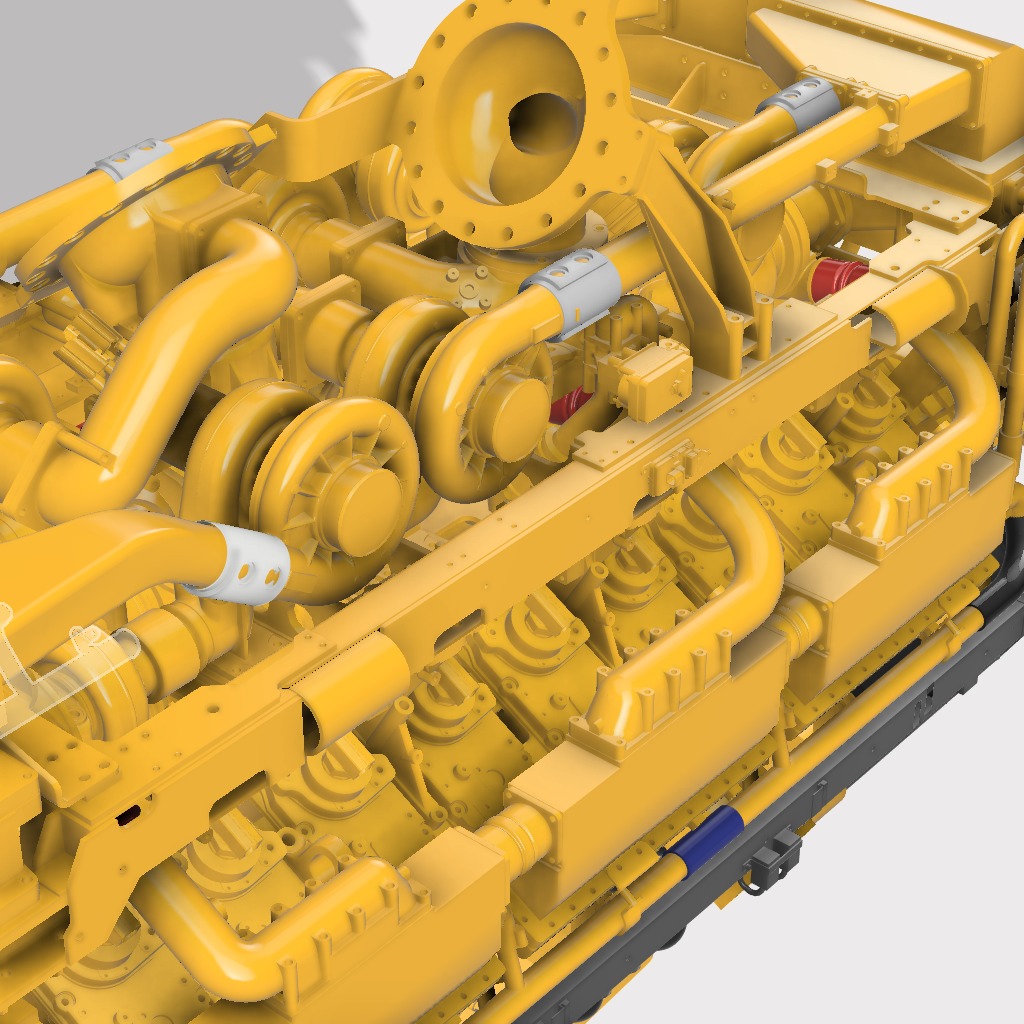 CUMMINS QSK78 MCRS DIESEL ENGINE 3D print model_7