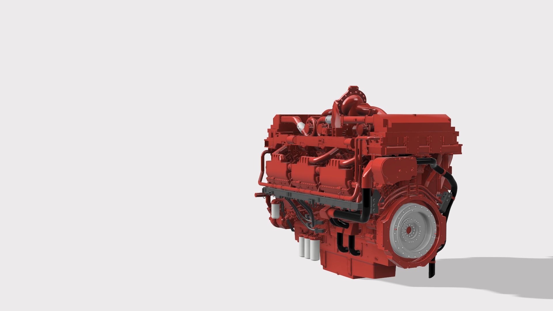 CUMMINS QSK78 MCRS DIESEL ENGINE 3D print model_15