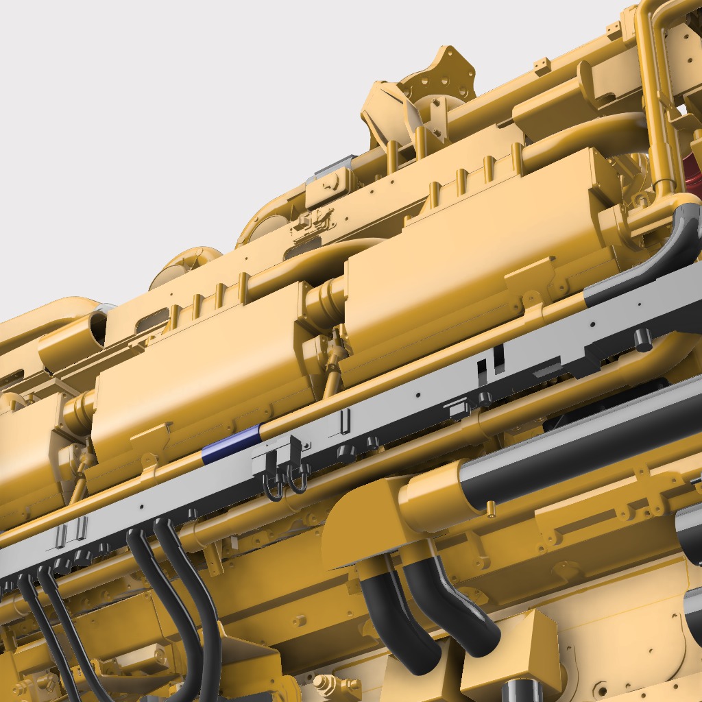 CUMMINS QSK78 MCRS DIESEL ENGINE 3D print model_8