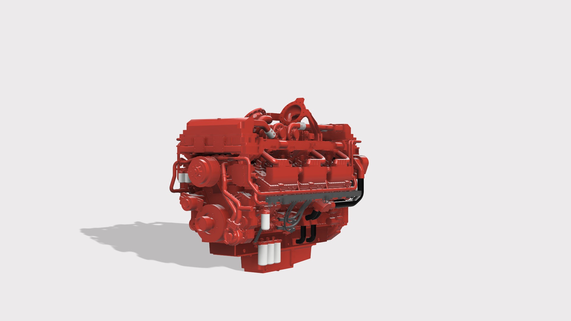 CUMMINS QSK78 MCRS DIESEL ENGINE 3D print model_11