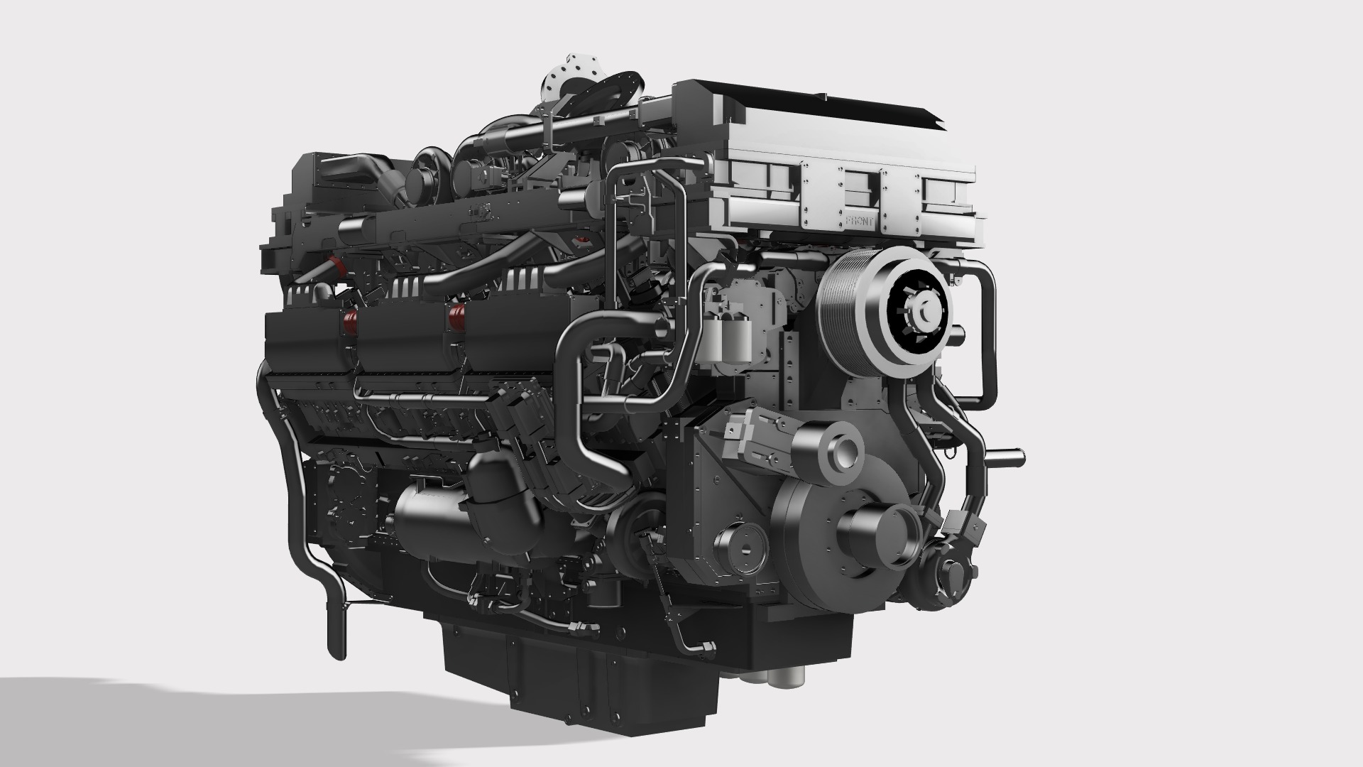 CUMMINS QSK78 MCRS DIESEL ENGINE 3D print model_30