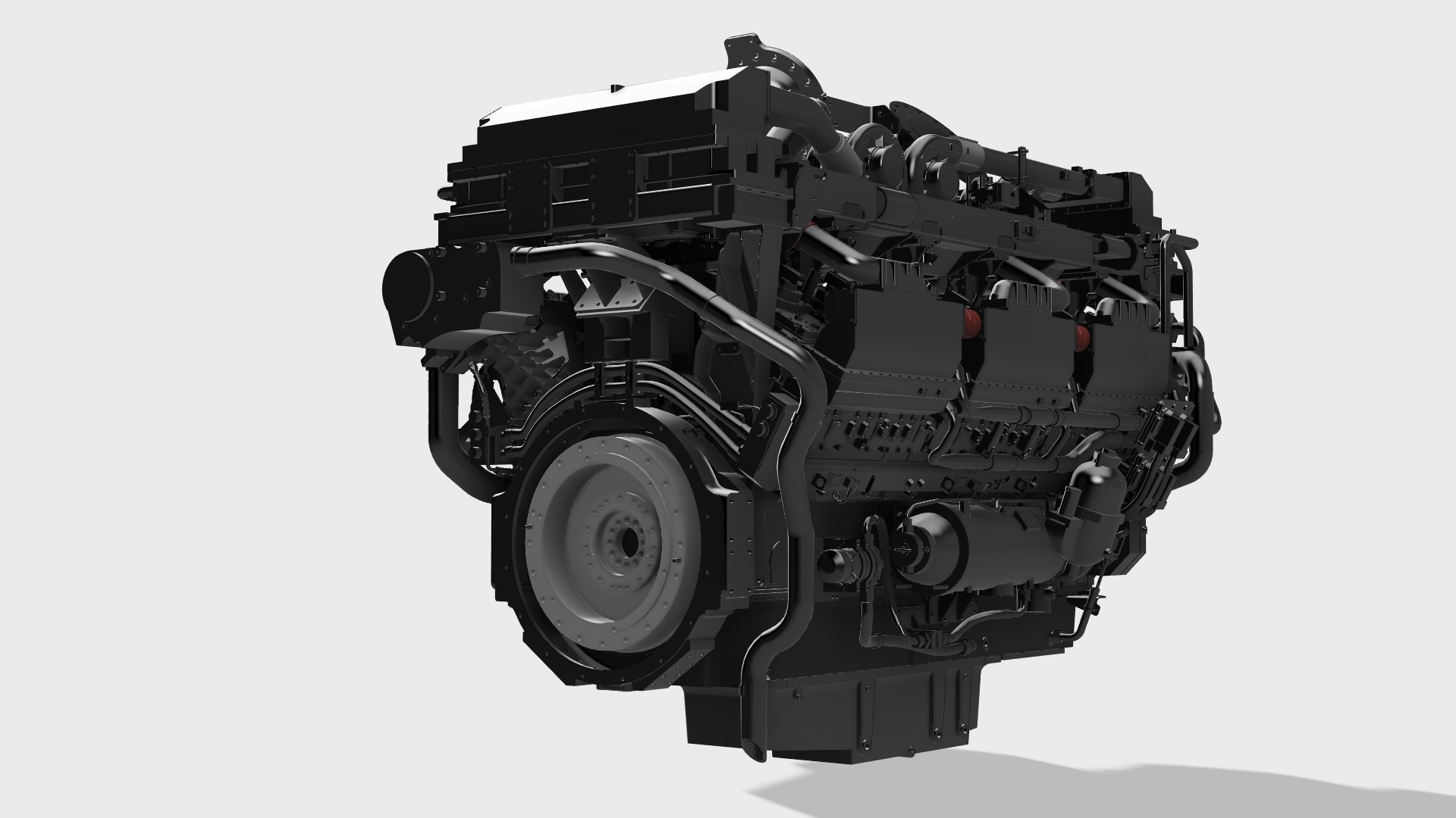 CUMMINS QSK78 MCRS DIESEL ENGINE 3D print model_12