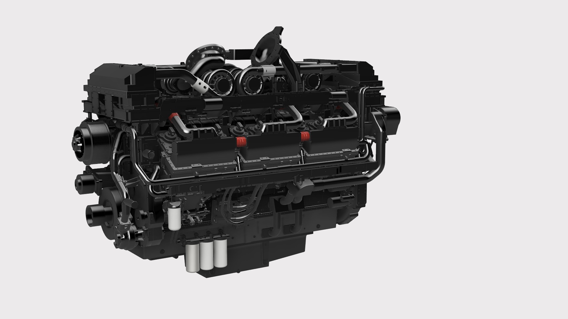 CUMMINS QSK78 MCRS DIESEL ENGINE 3D print model_29