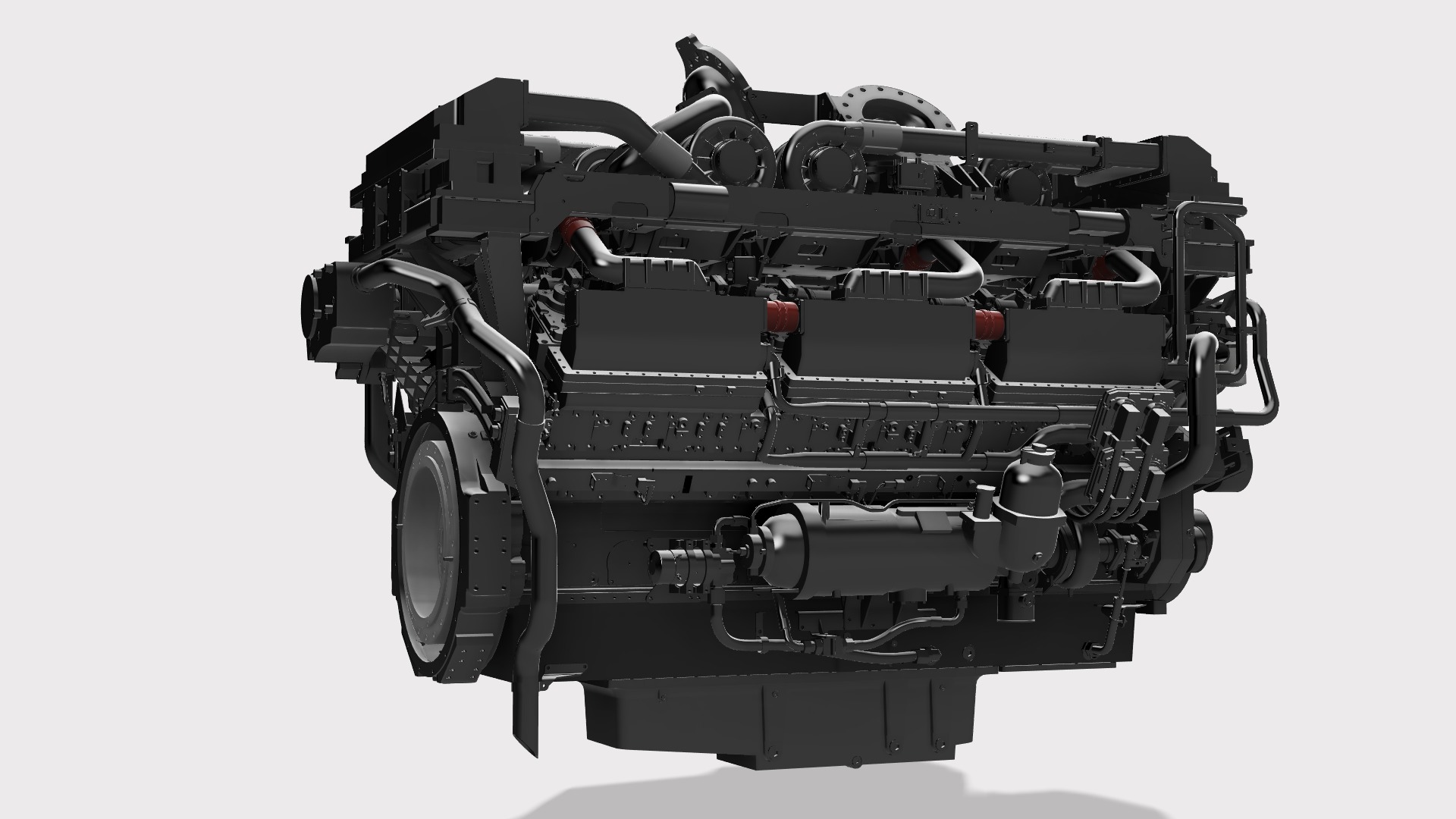 CUMMINS QSK78 MCRS DIESEL ENGINE 3D print model_10