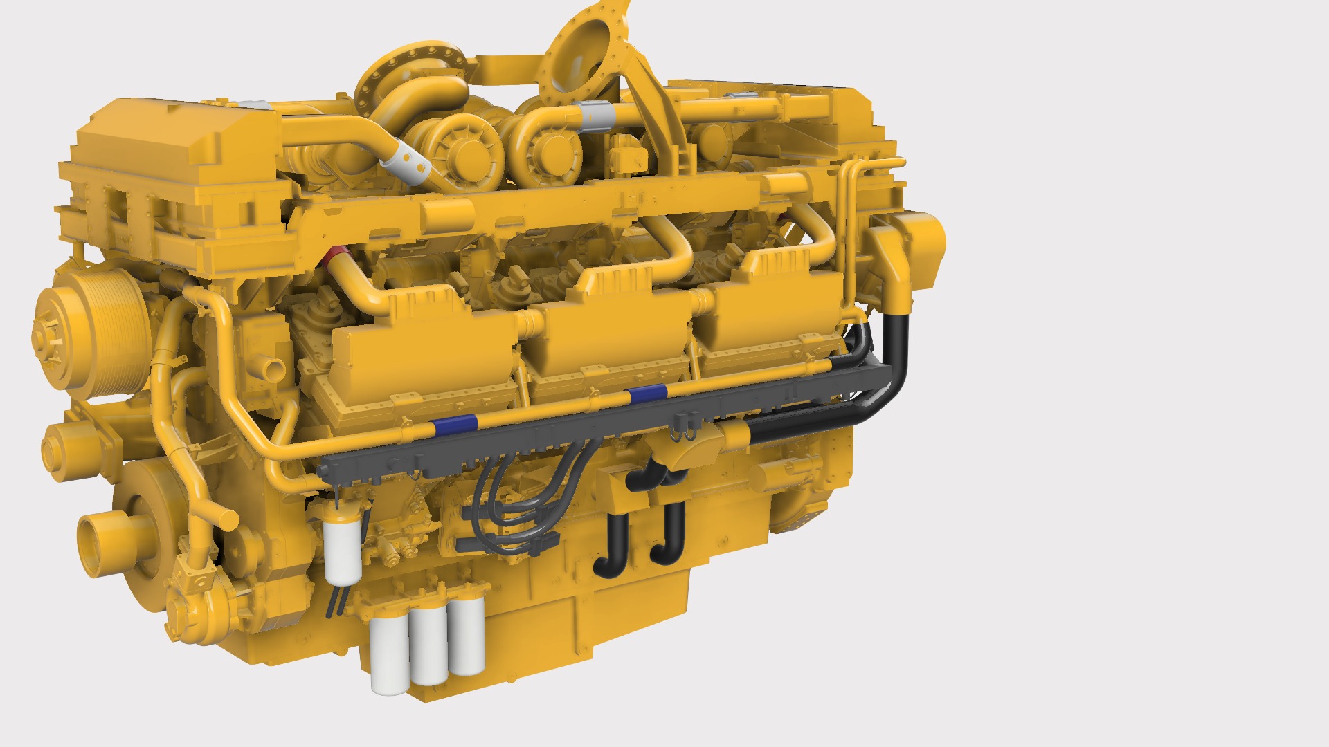 CUMMINS QSK78 MCRS DIESEL ENGINE 3D print model_1