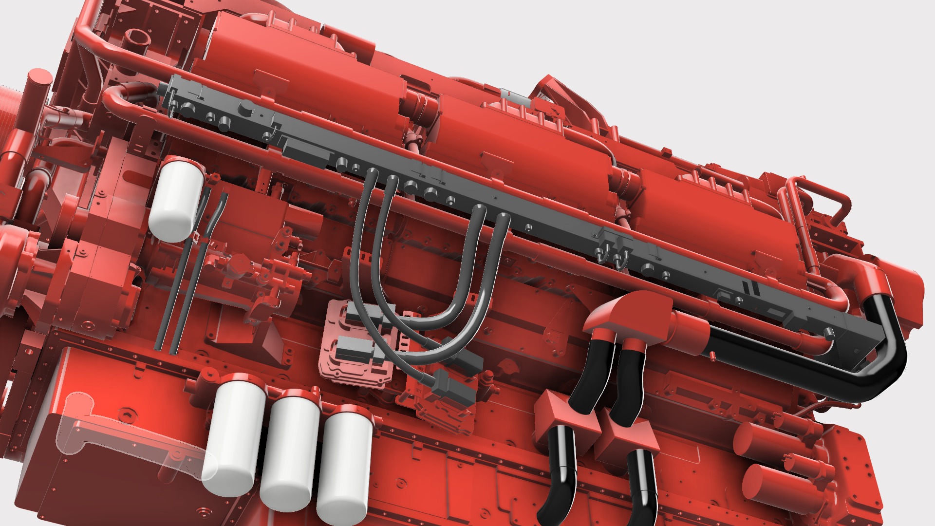 CUMMINS QSK78 MCRS DIESEL ENGINE 3D print model_19