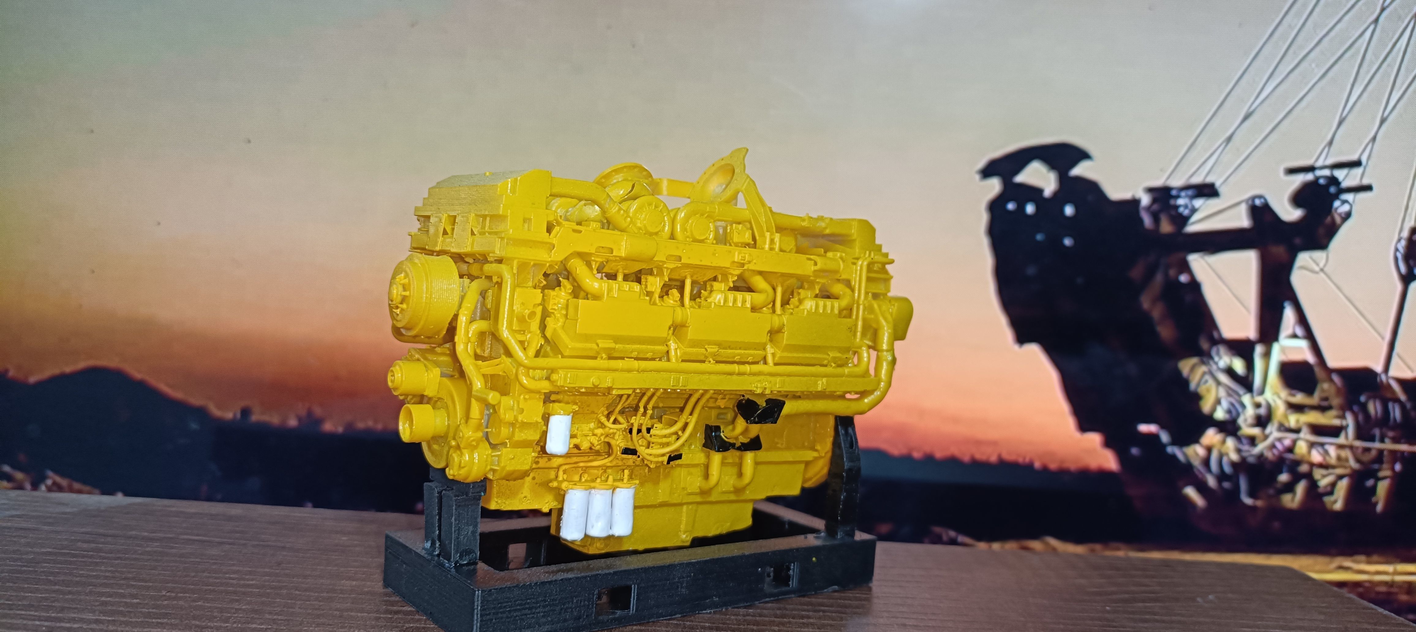 CUMMINS QSK78 MCRS DIESEL ENGINE 3D print model_20