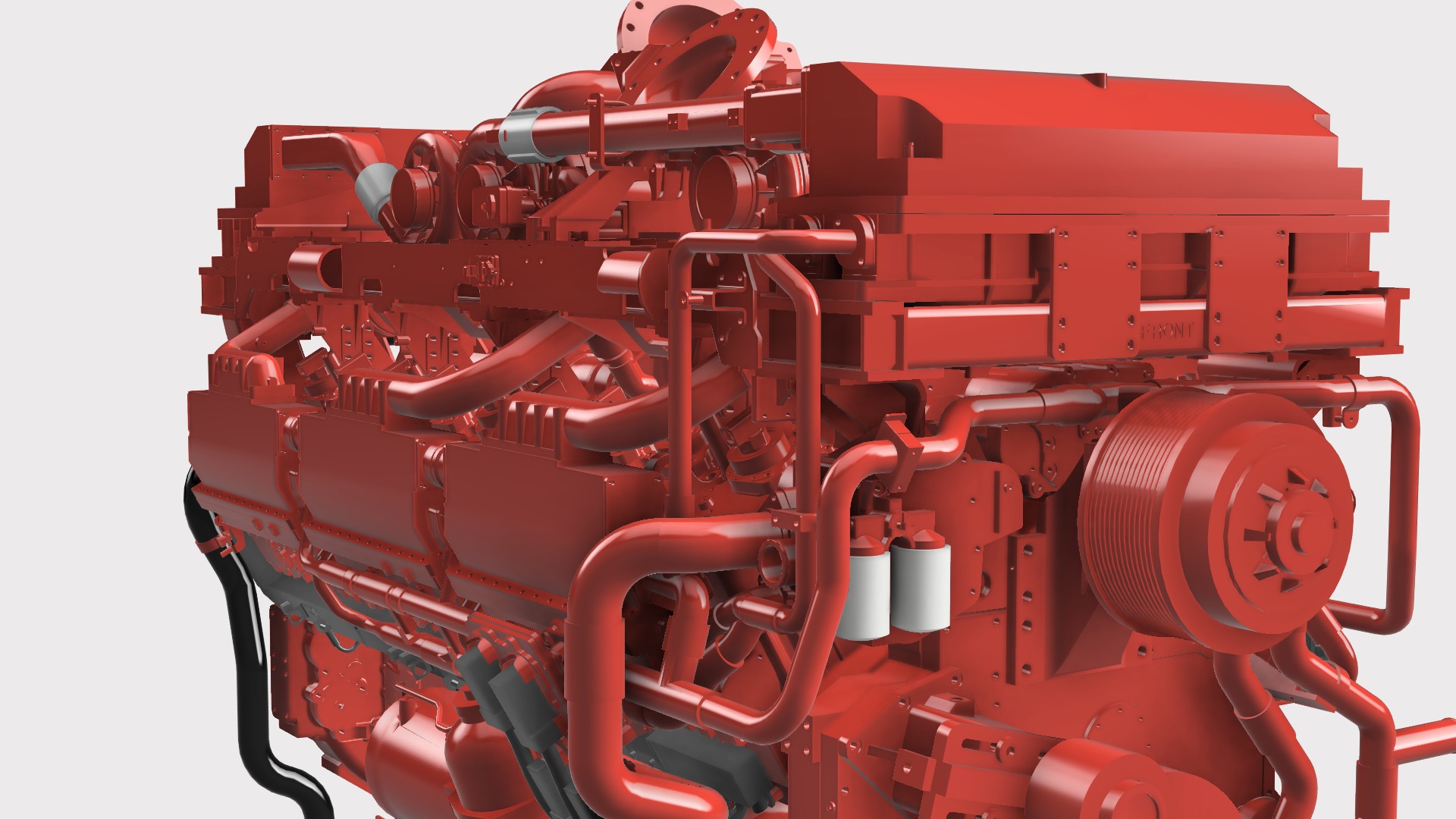 CUMMINS QSK78 MCRS DIESEL ENGINE 3D print model_18