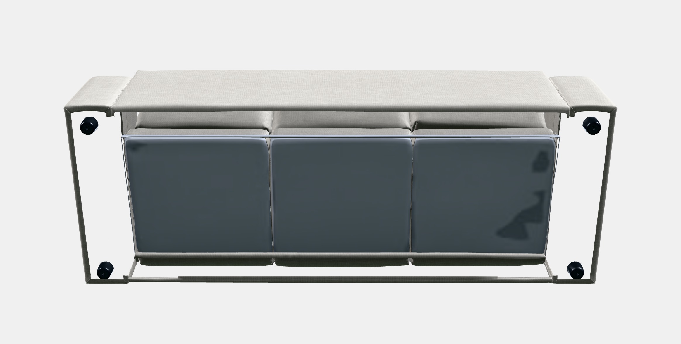 VIMLE 3-seat sofa 33 Low-poly 3D model_8