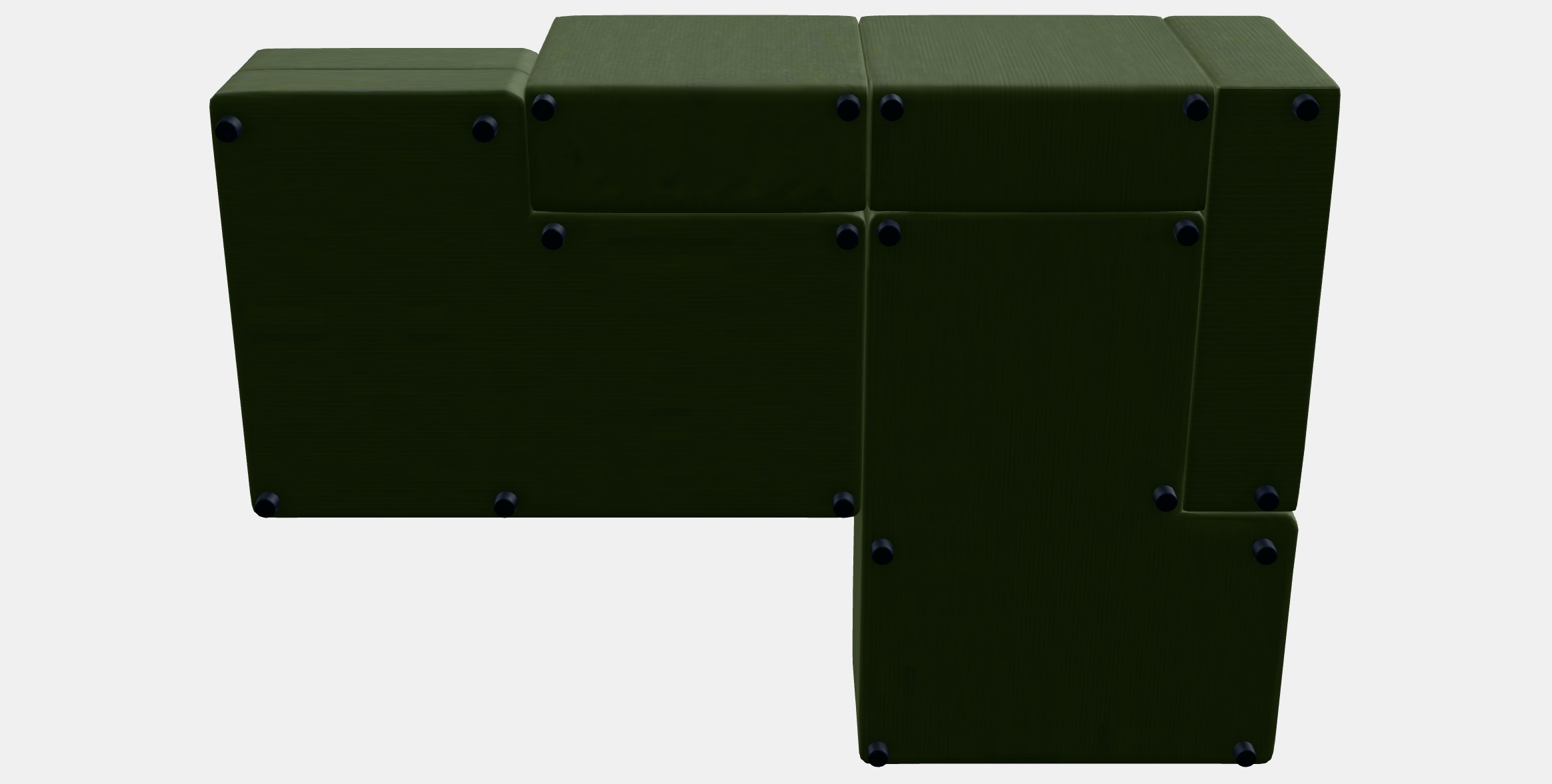 JATTEBO Lounger modules Low-poly 3D model_11