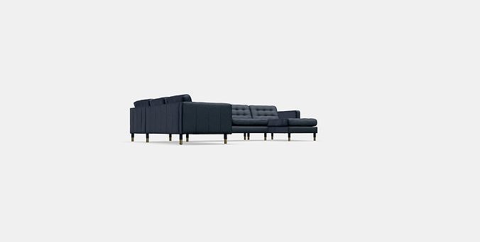 LANDSKRONA Corner sofa 6-seat 6 Low-poly 3D model