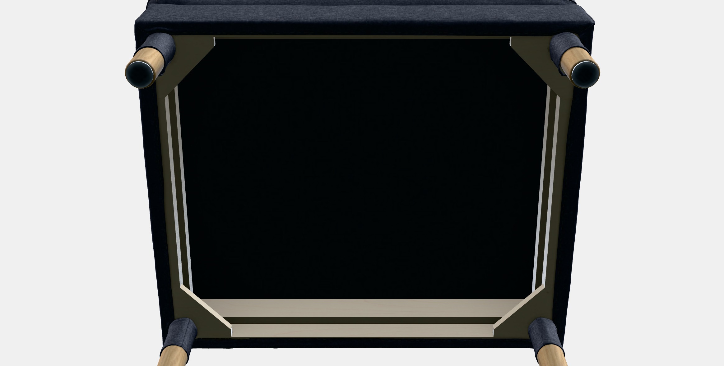 LANDSKRONA Footstool 7 Low-poly 3D model_7