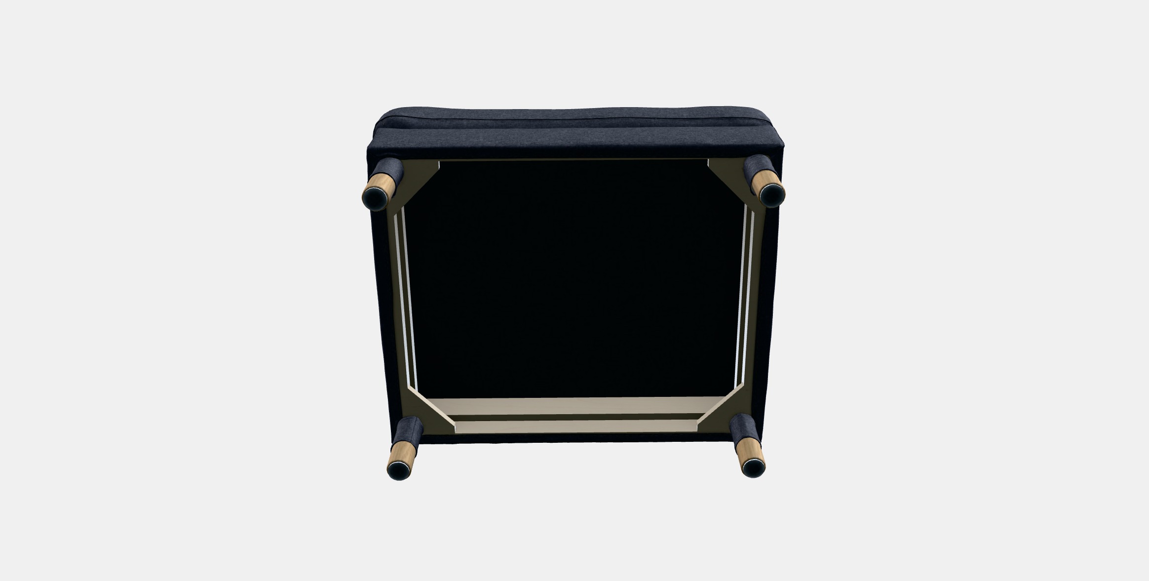 LANDSKRONA Footstool 7 Low-poly 3D model_2