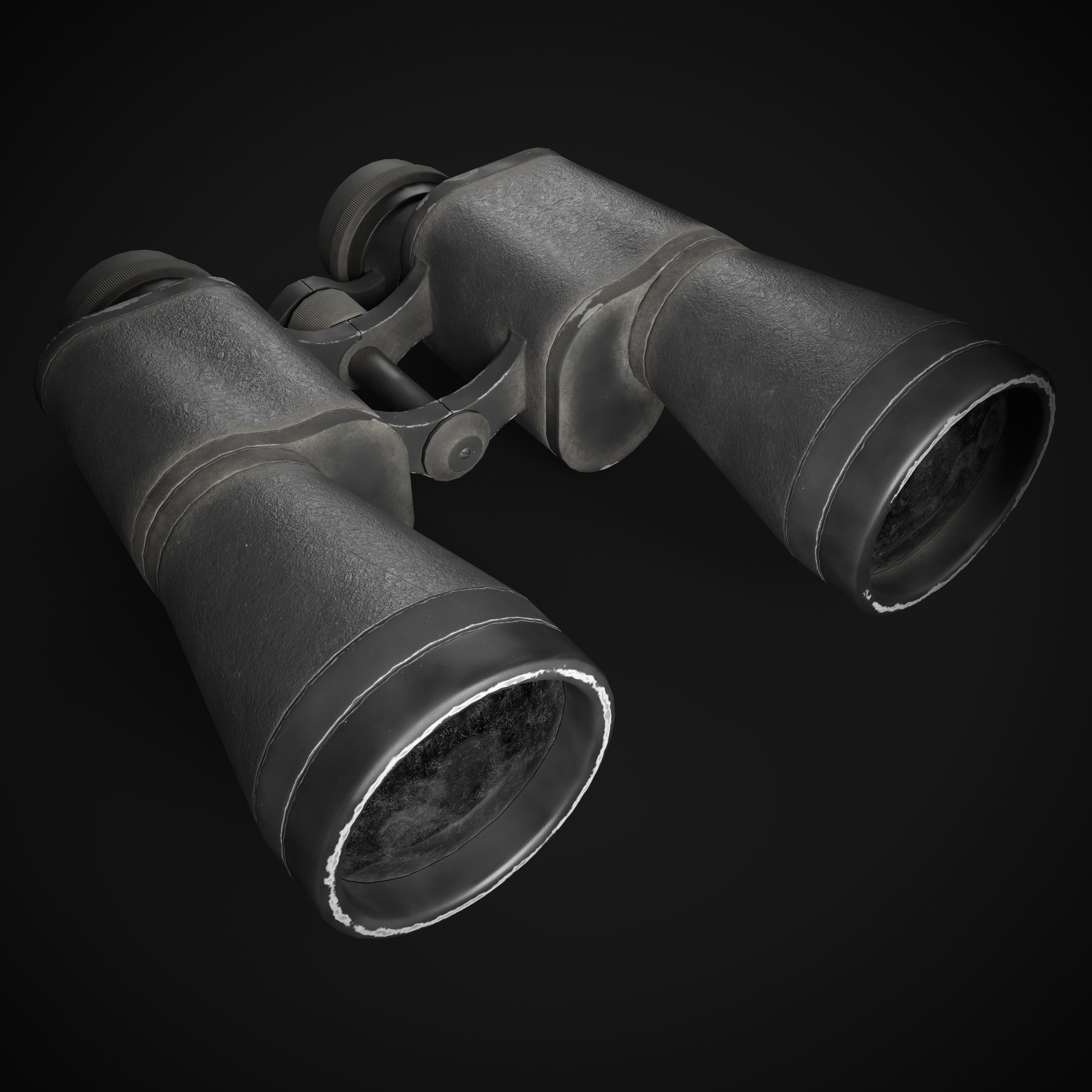 USSR Binoculars Low-poly 3D model_3