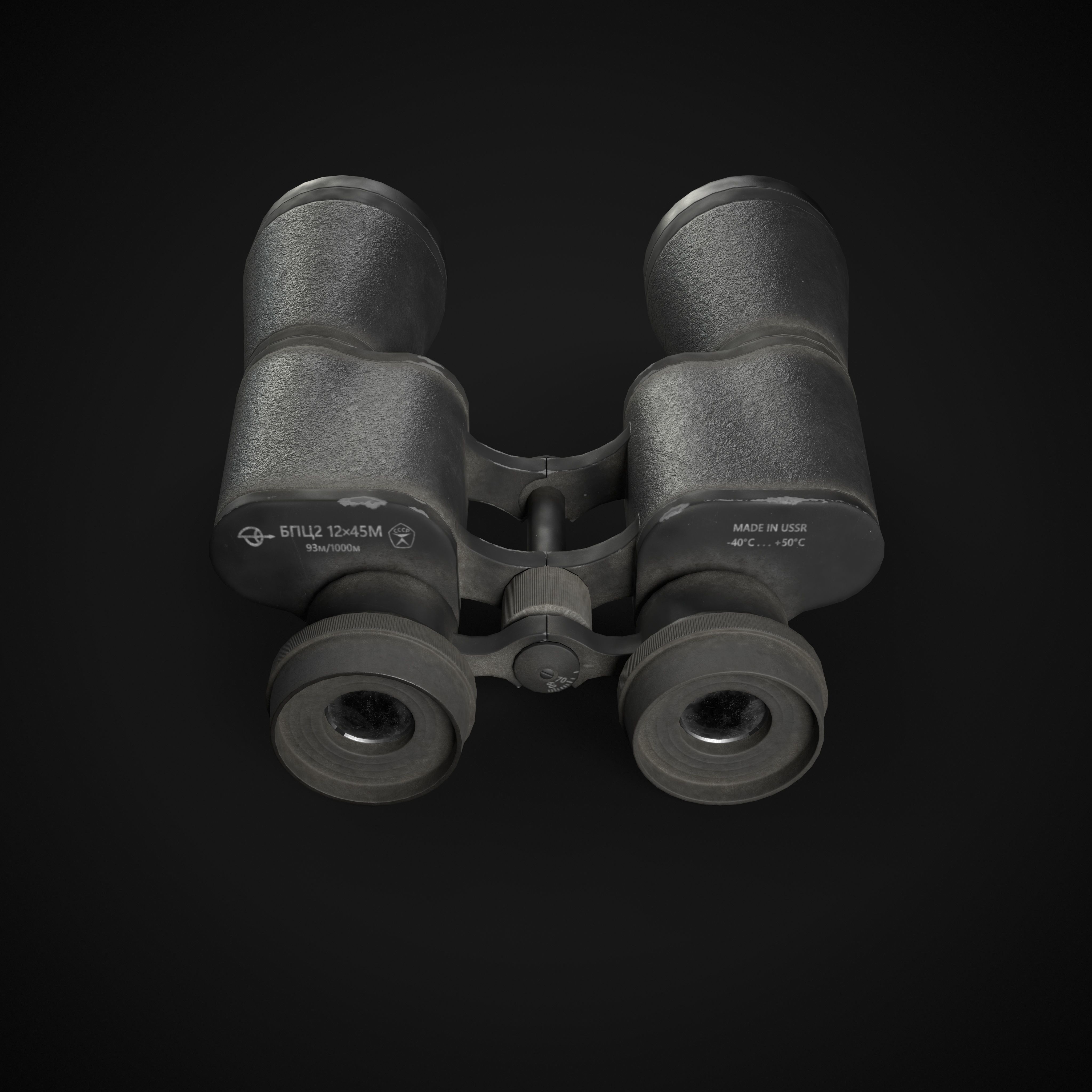 USSR Binoculars Low-poly 3D model_5