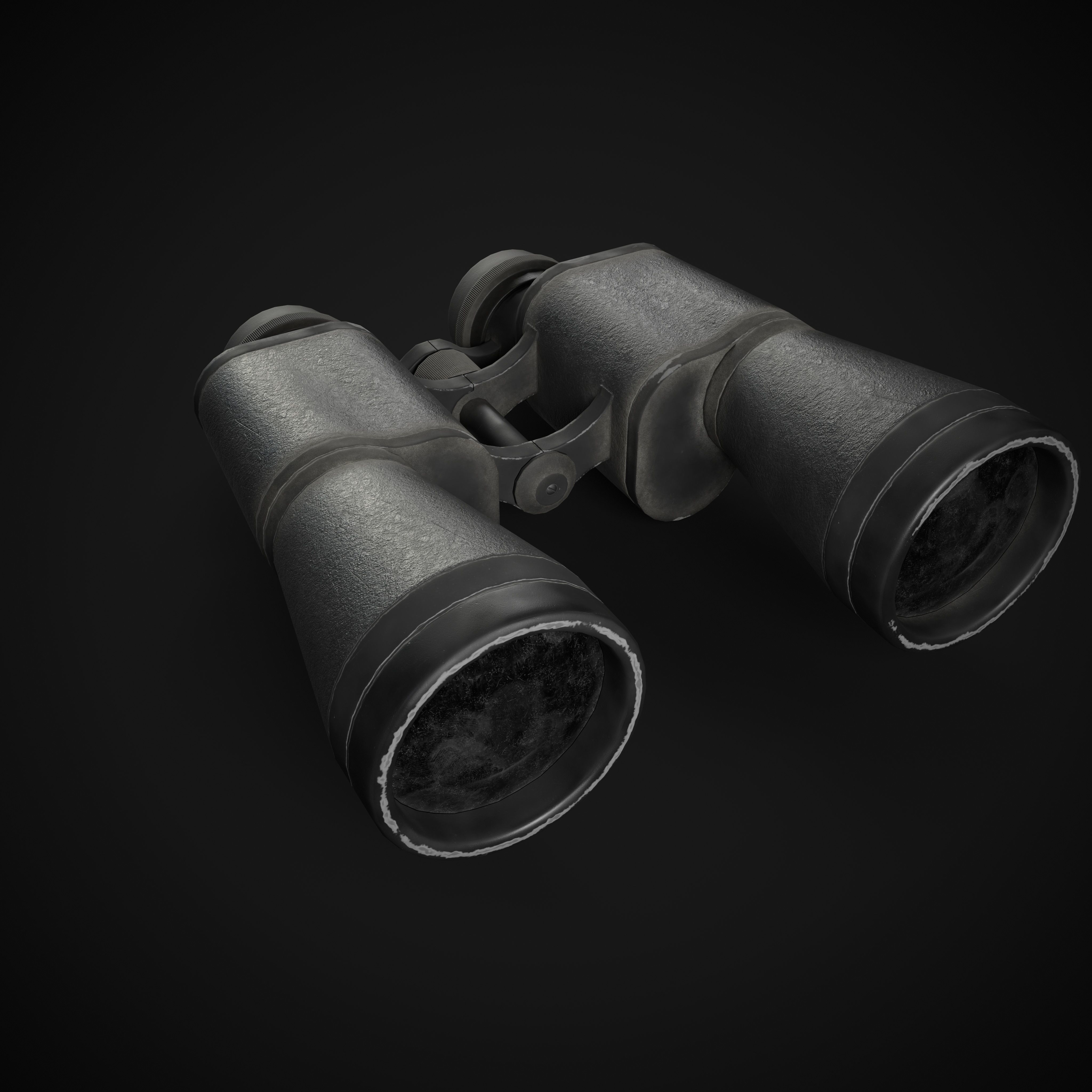 USSR Binoculars Low-poly 3D model_12