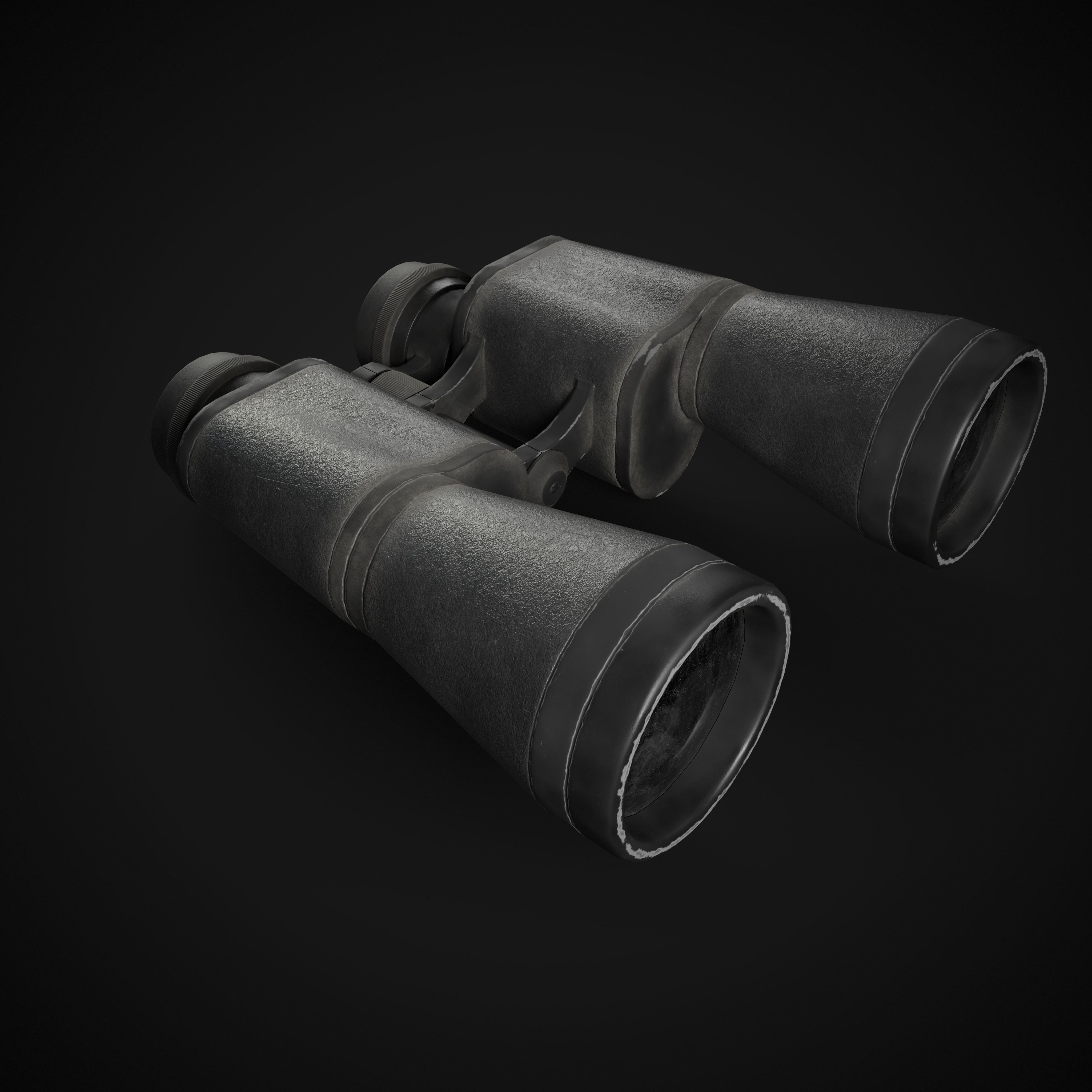 USSR Binoculars Low-poly 3D model_13