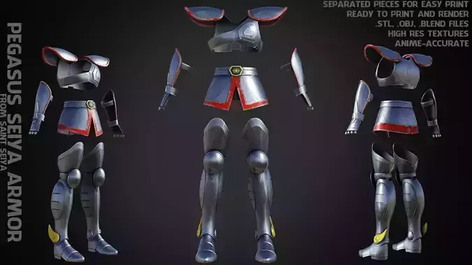 Saint Seiya Pegasus Seiya Armor for Cosplay 3D print model