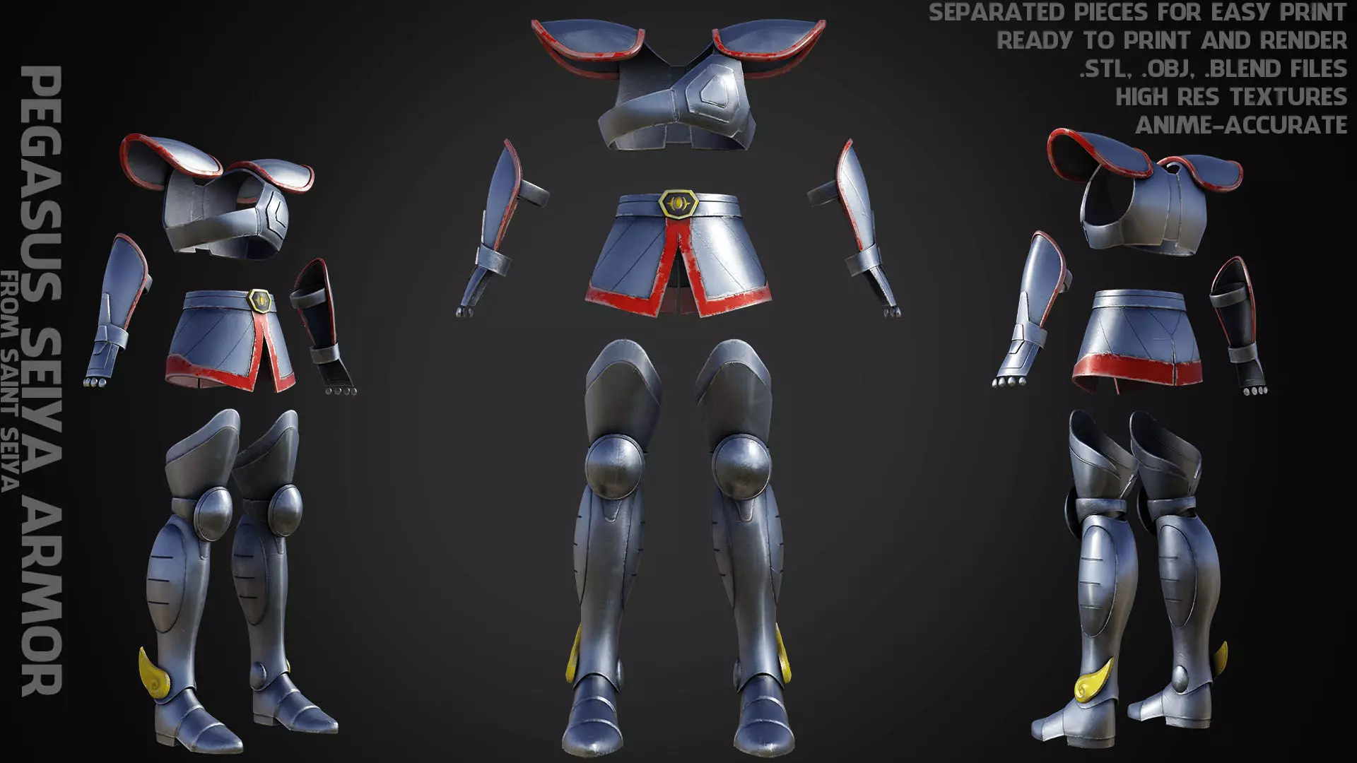 Saint Seiya Pegasus Seiya Armor for Cosplay 3D print model_0