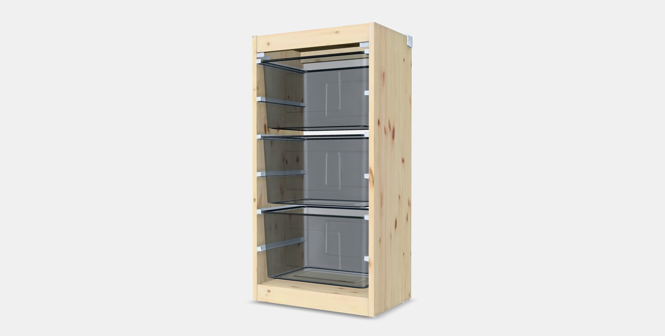 TROFAST Storage combination with boxes 44 Low-poly 3D model_4