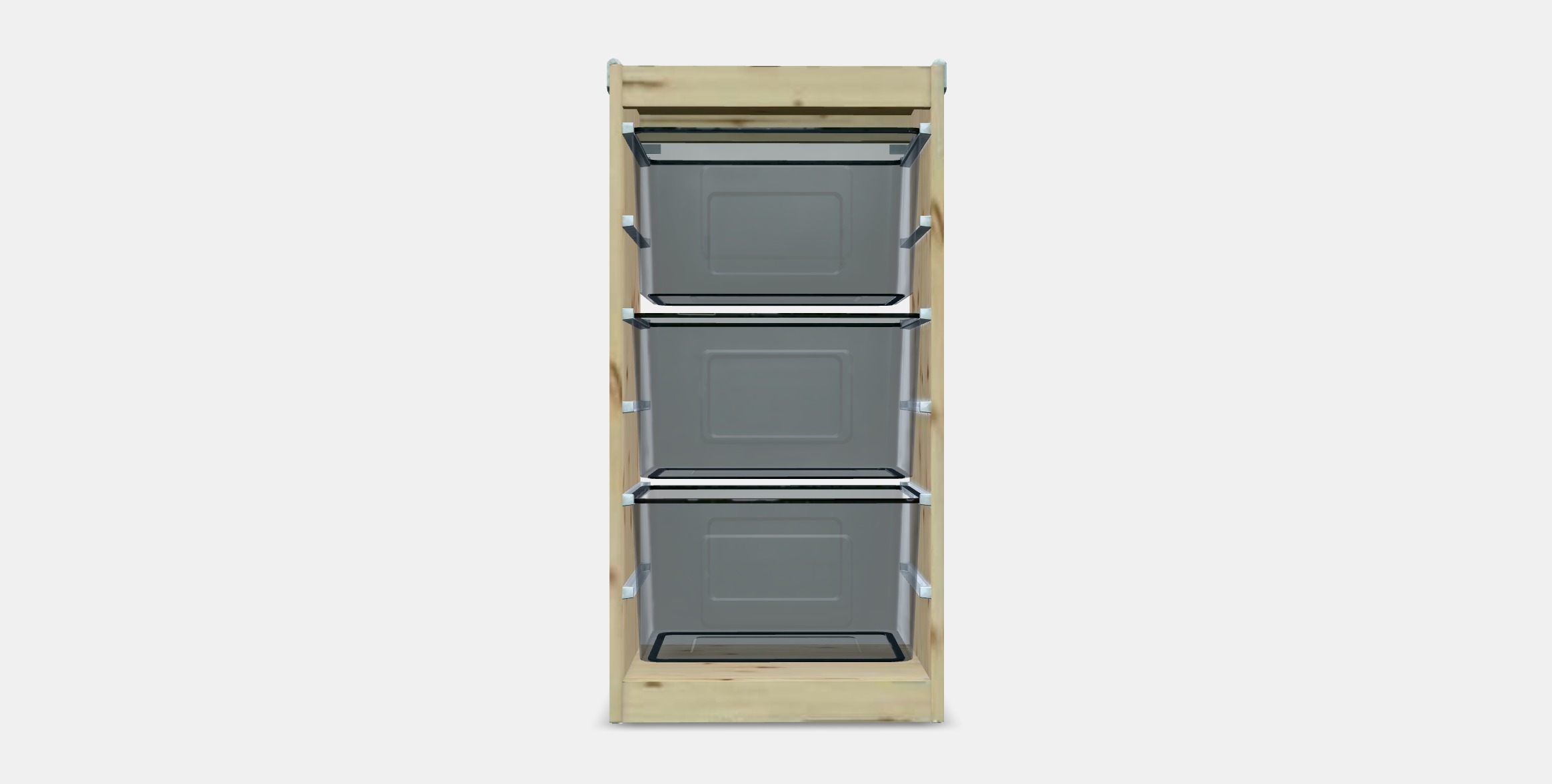 TROFAST Storage combination with boxes 44 Low-poly 3D model_10