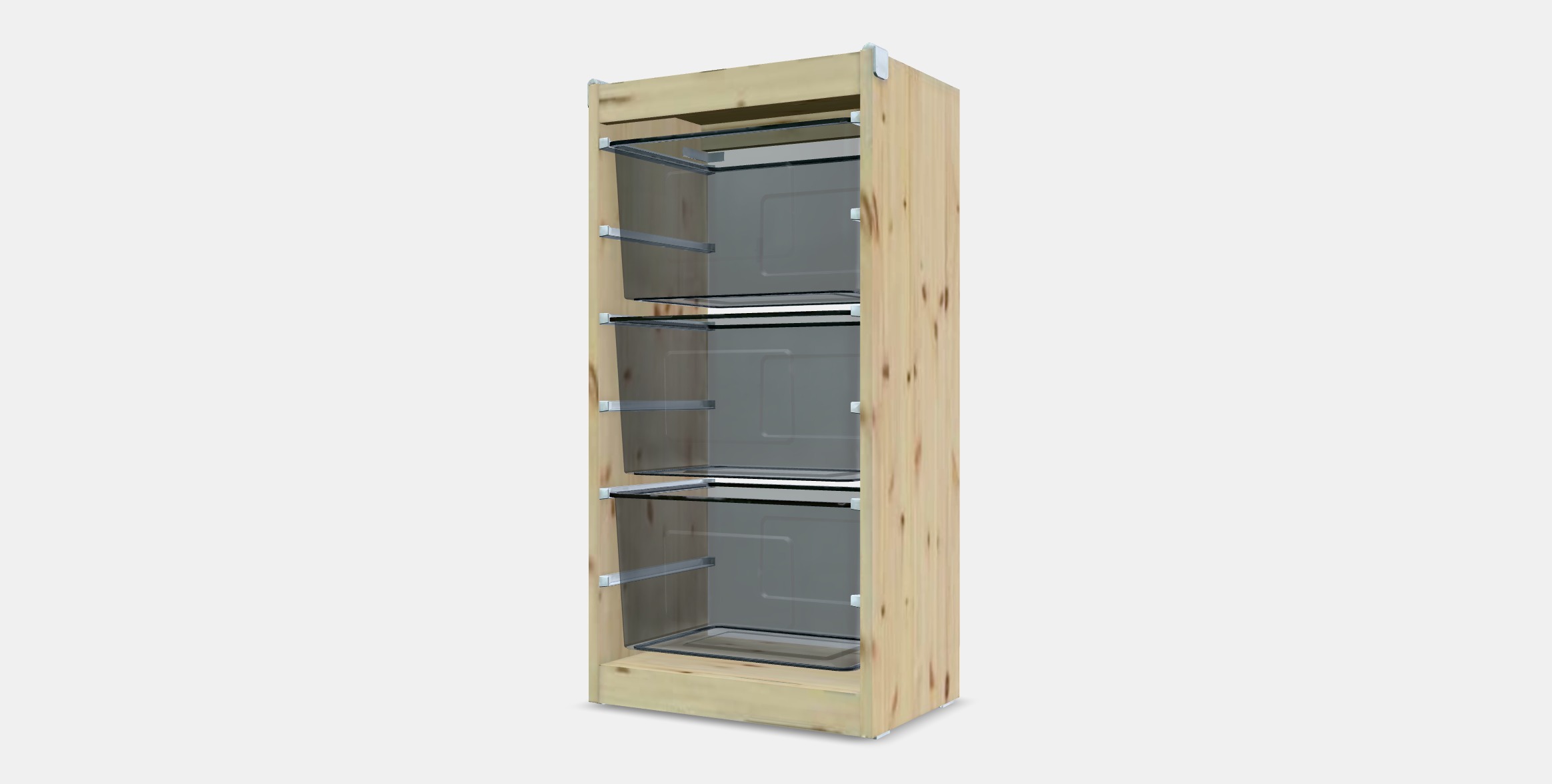 TROFAST Storage combination with boxes 44 Low-poly 3D model_12