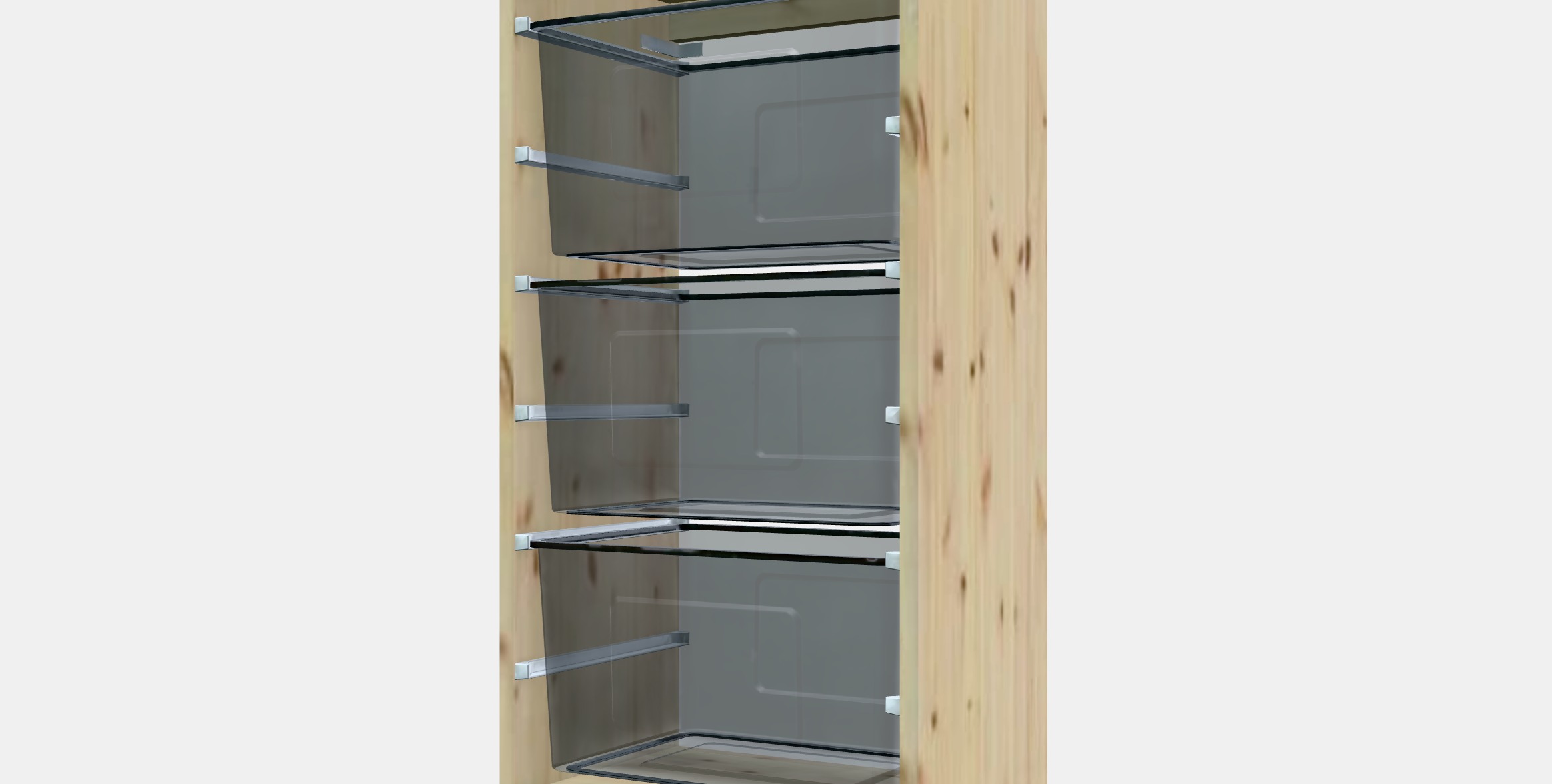 TROFAST Storage combination with boxes 44 Low-poly 3D model_14