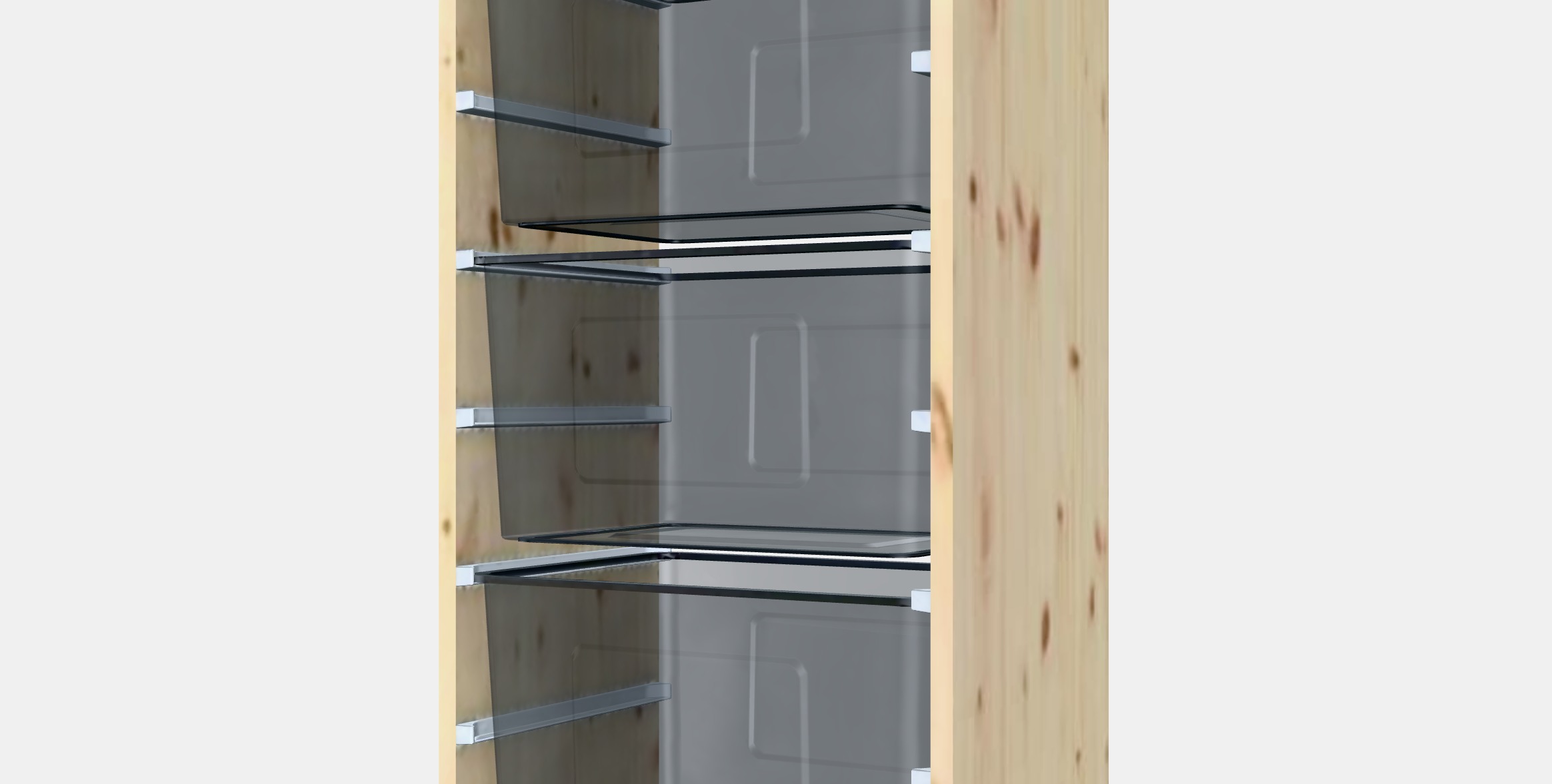 TROFAST Storage combination with boxes 44 Low-poly 3D model_5