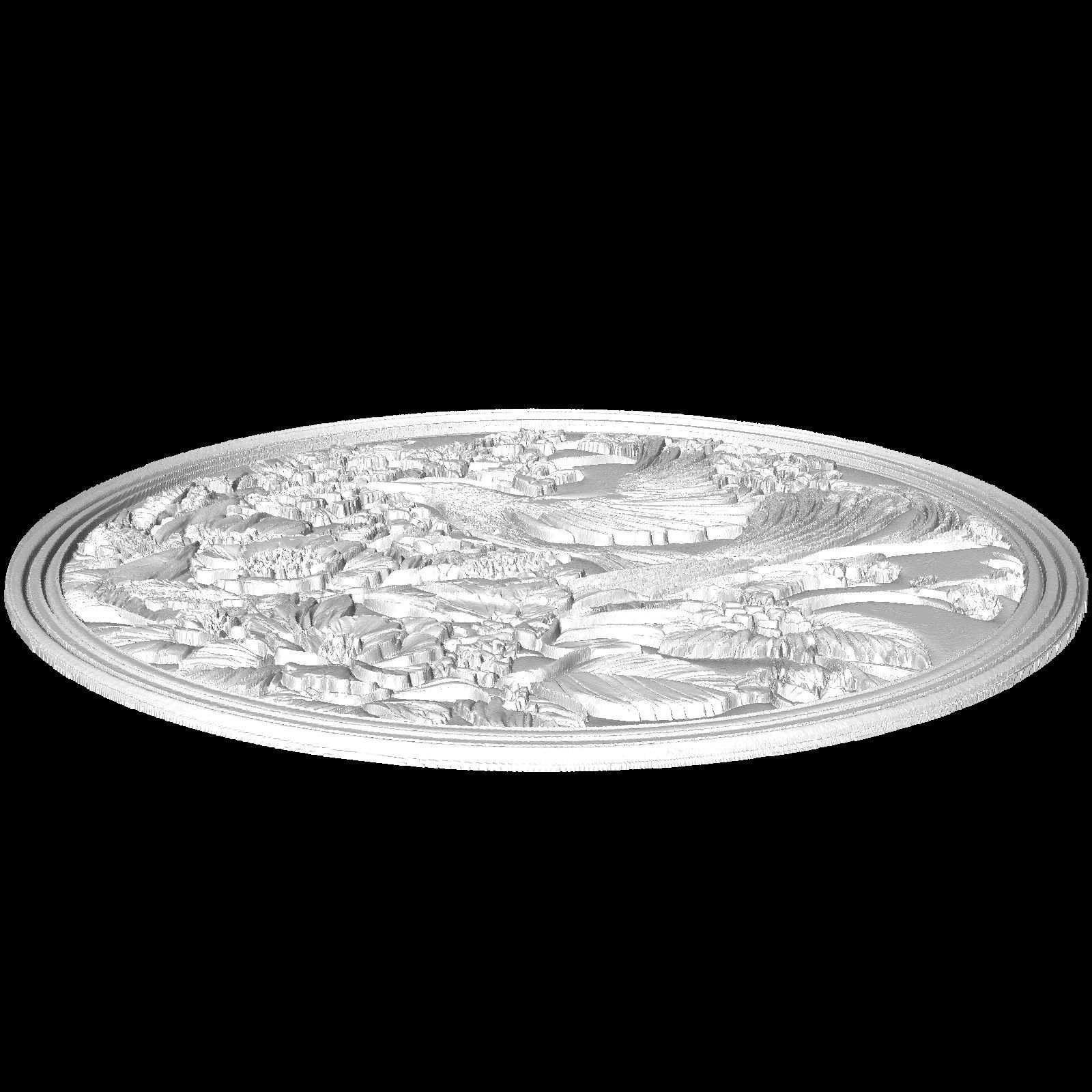 The Bird and Roses Relief 3D print model_4