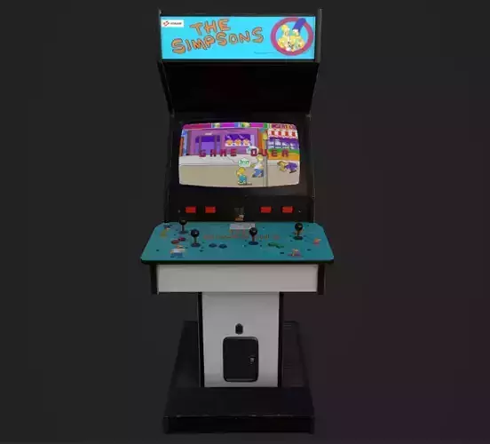 The Simpsons - Arcade Machine - Europe Low-poly 3D model