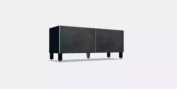 BESTA TV bench with doors 37