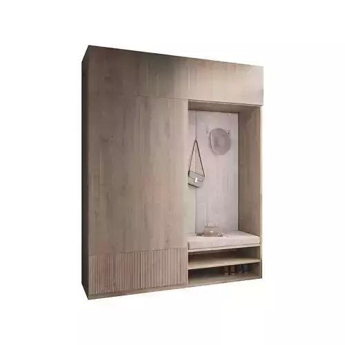 Hallway area with a minimalistic hanger 2 3D model