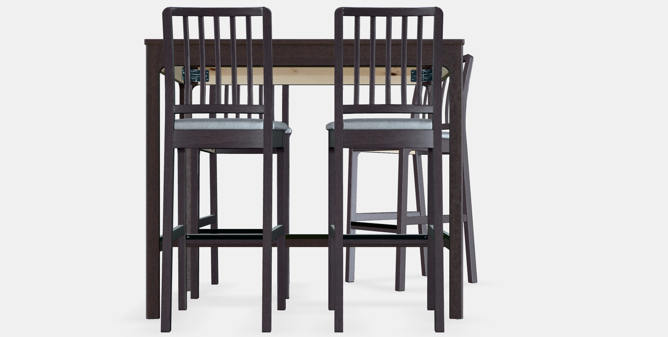 EKEDALEN - EKEDALEN Bar table and 4 bar stools 1 Low-poly 3D model_16