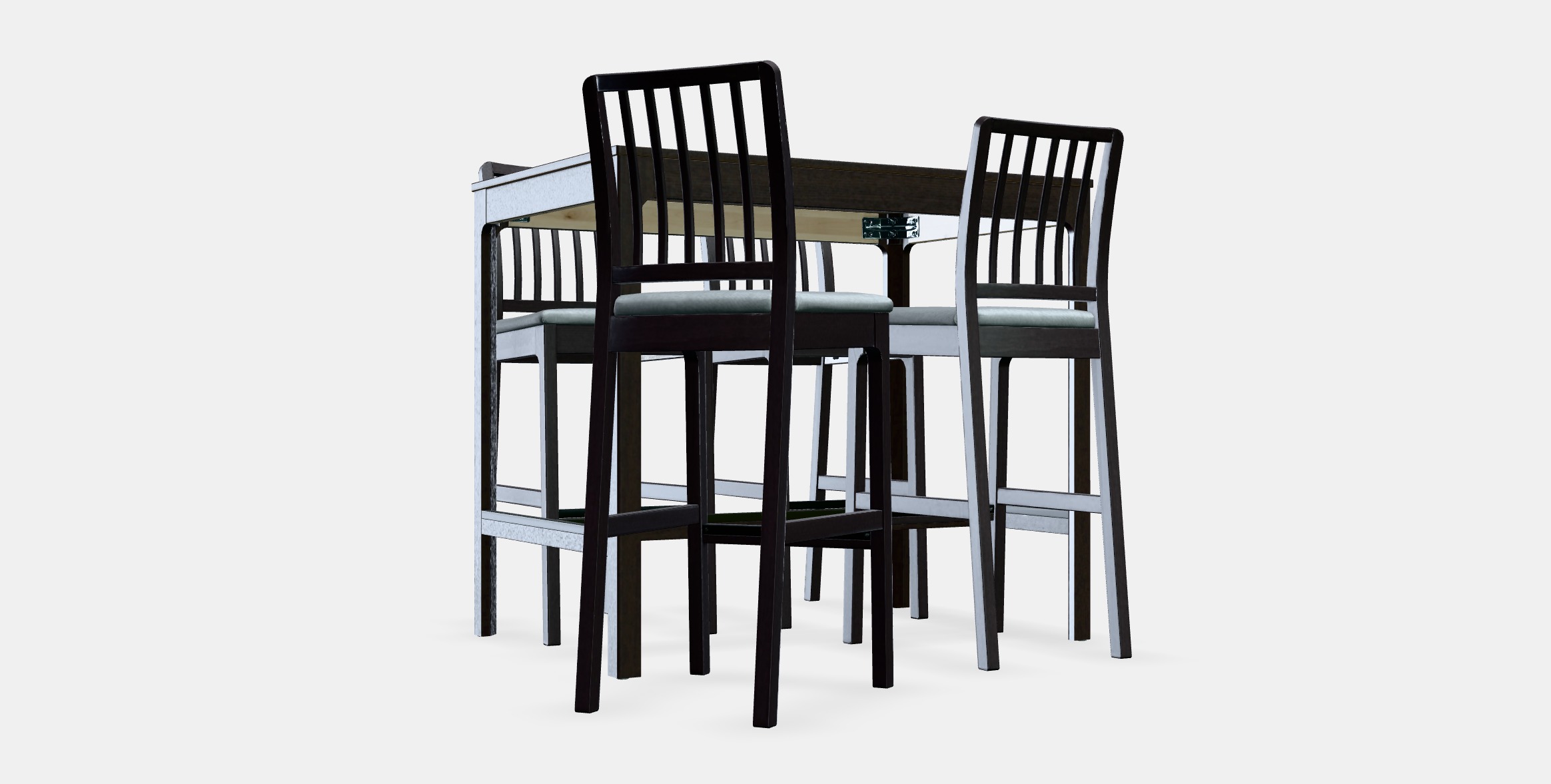 EKEDALEN - EKEDALEN Bar table and 4 bar stools 1 Low-poly 3D model_8
