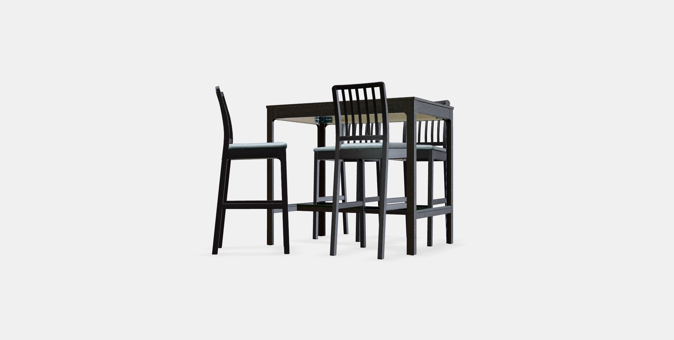 EKEDALEN - EKEDALEN Bar table and 4 bar stools 1 Low-poly 3D model_11