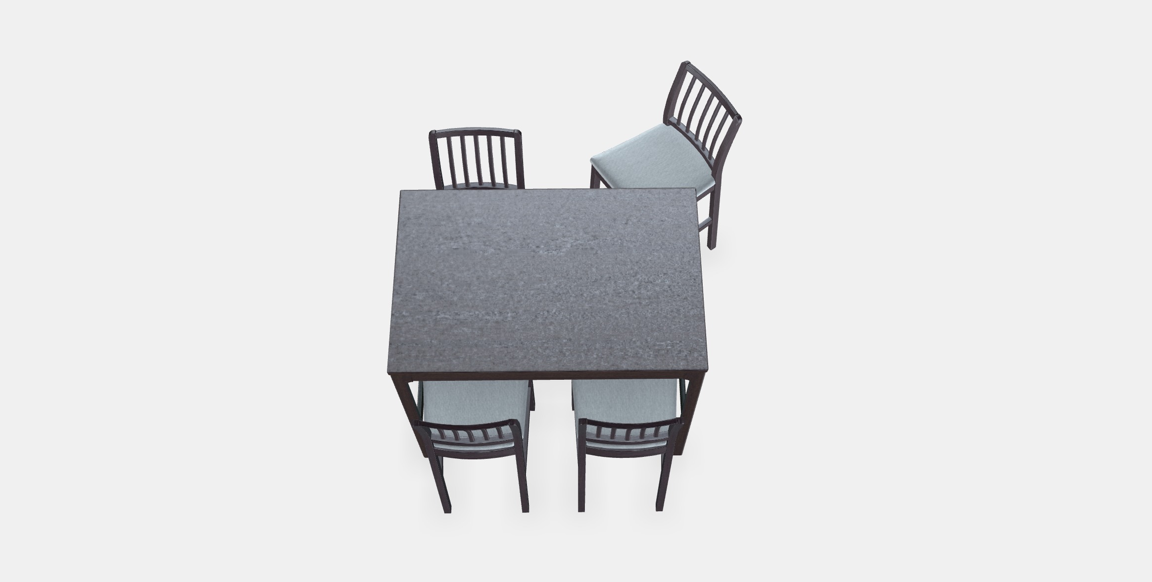 EKEDALEN - EKEDALEN Bar table and 4 bar stools 1 Low-poly 3D model_3
