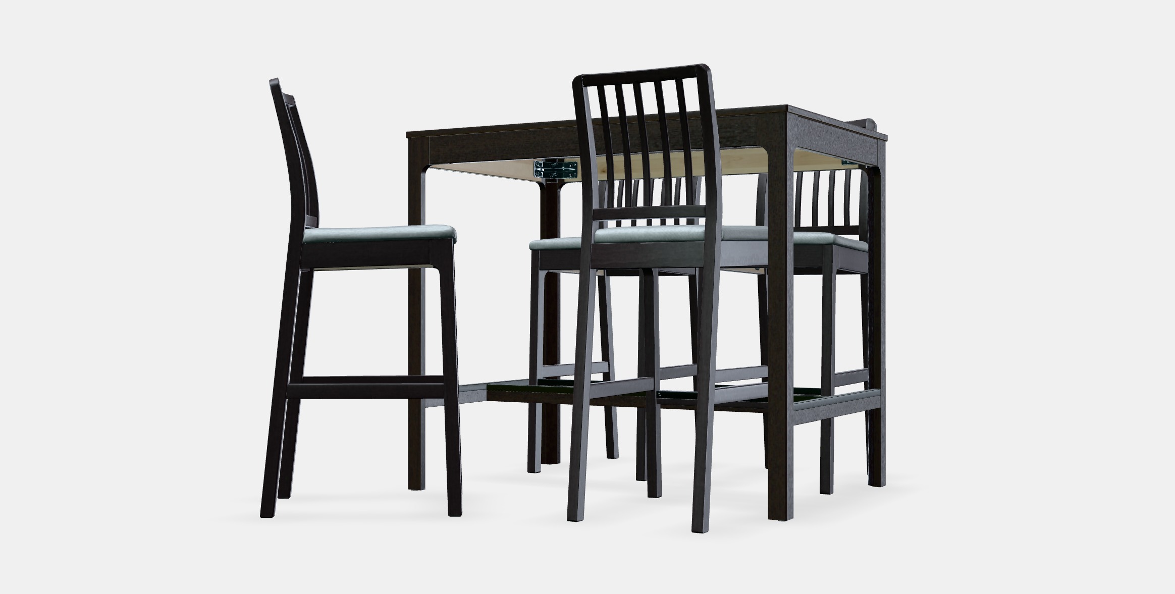 EKEDALEN - EKEDALEN Bar table and 4 bar stools 1 Low-poly 3D model_12