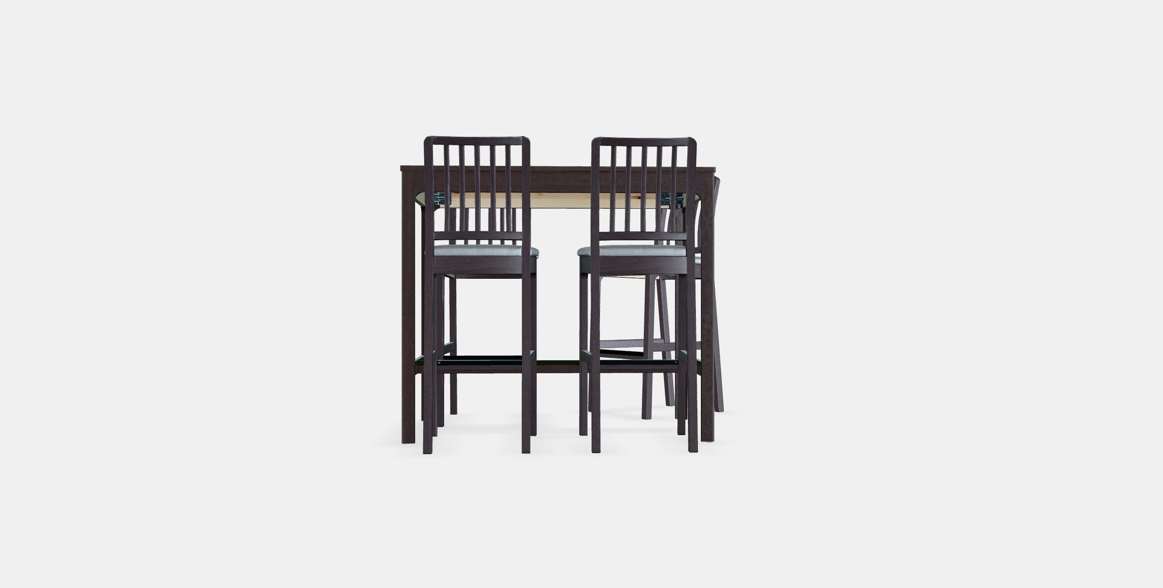 EKEDALEN - EKEDALEN Bar table and 4 bar stools 1 Low-poly 3D model_13